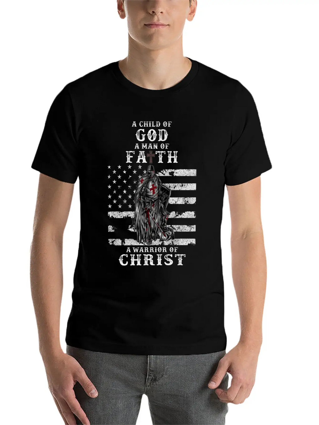 A Child Of God A Of Faith A Warrior Of Christ Basic Graphic T-Shirt – Daily Comfort In Soft Cotton