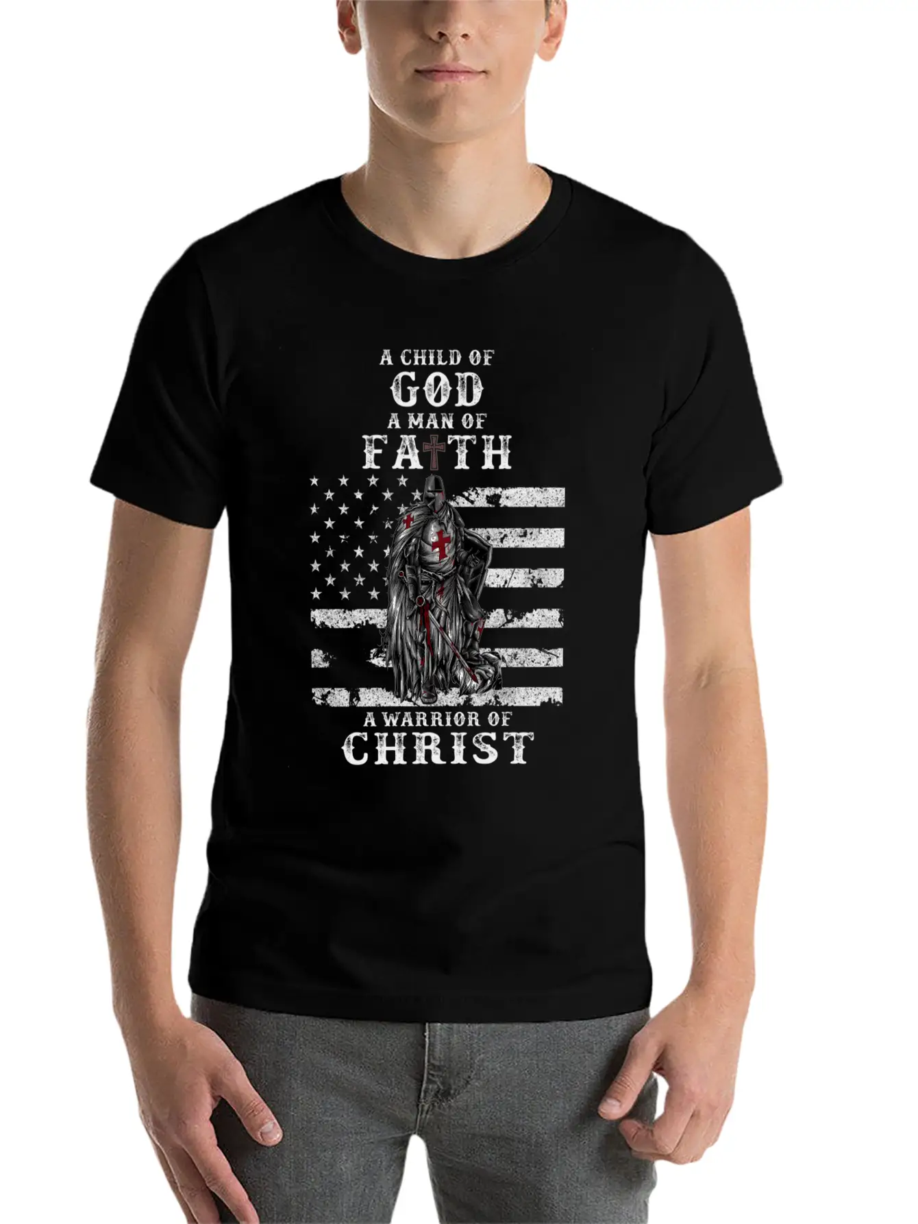 A Child Of God A Of Faith A Warrior Of Christ Basic Graphic T-Shirt – Daily Comfort In Soft Cotton