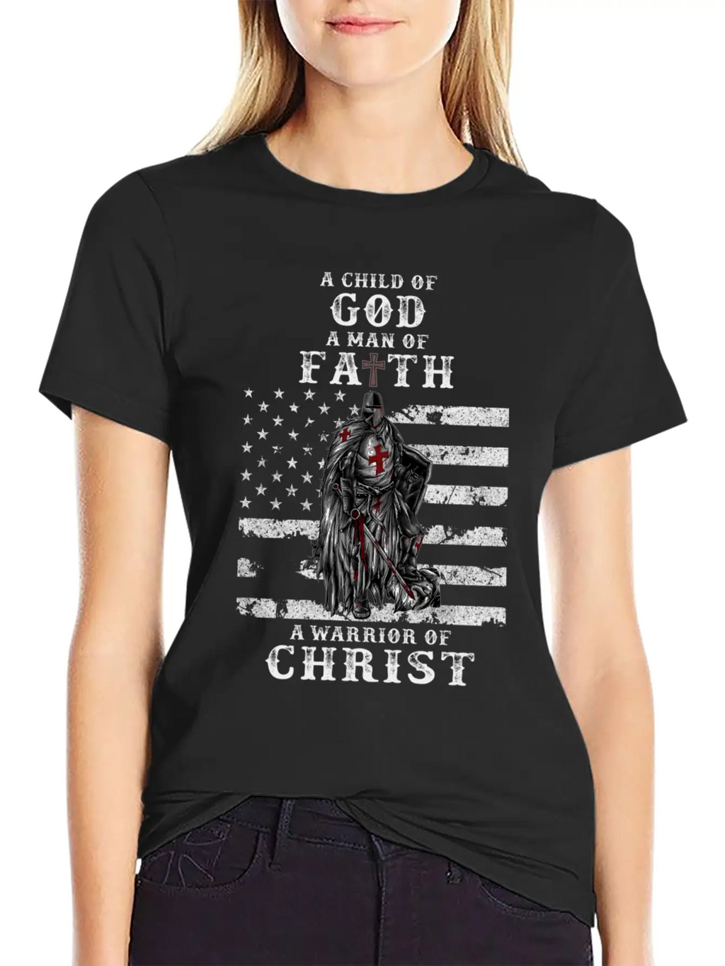 A Child Of God A Of Faith A Warrior Of Christ Basic Graphic T-Shirt – Daily Comfort In Soft Cotton