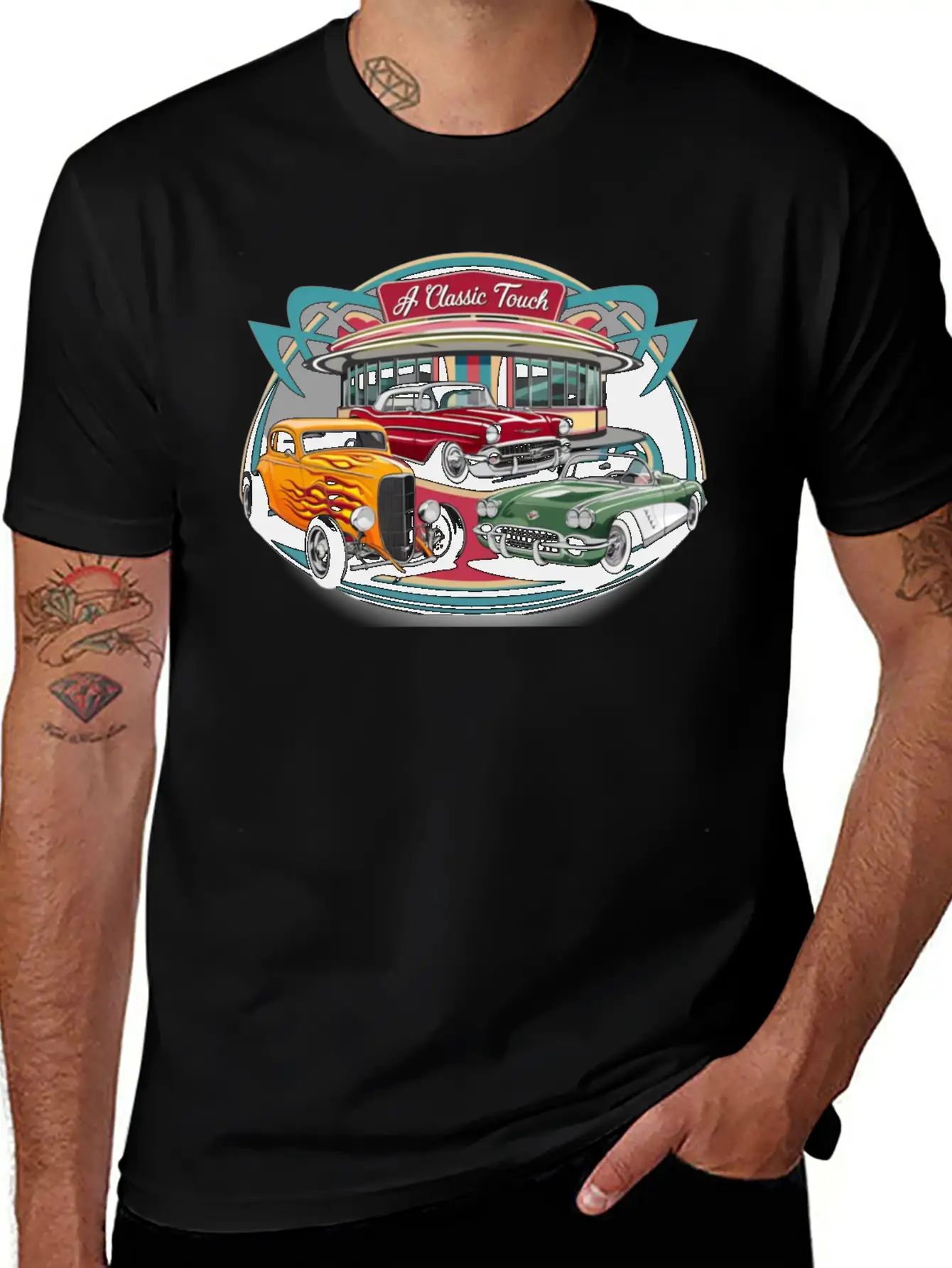 A Classic Touch Vintage Automobiles Comfortable Minimalist Graphic Tee – Summer Style Essential