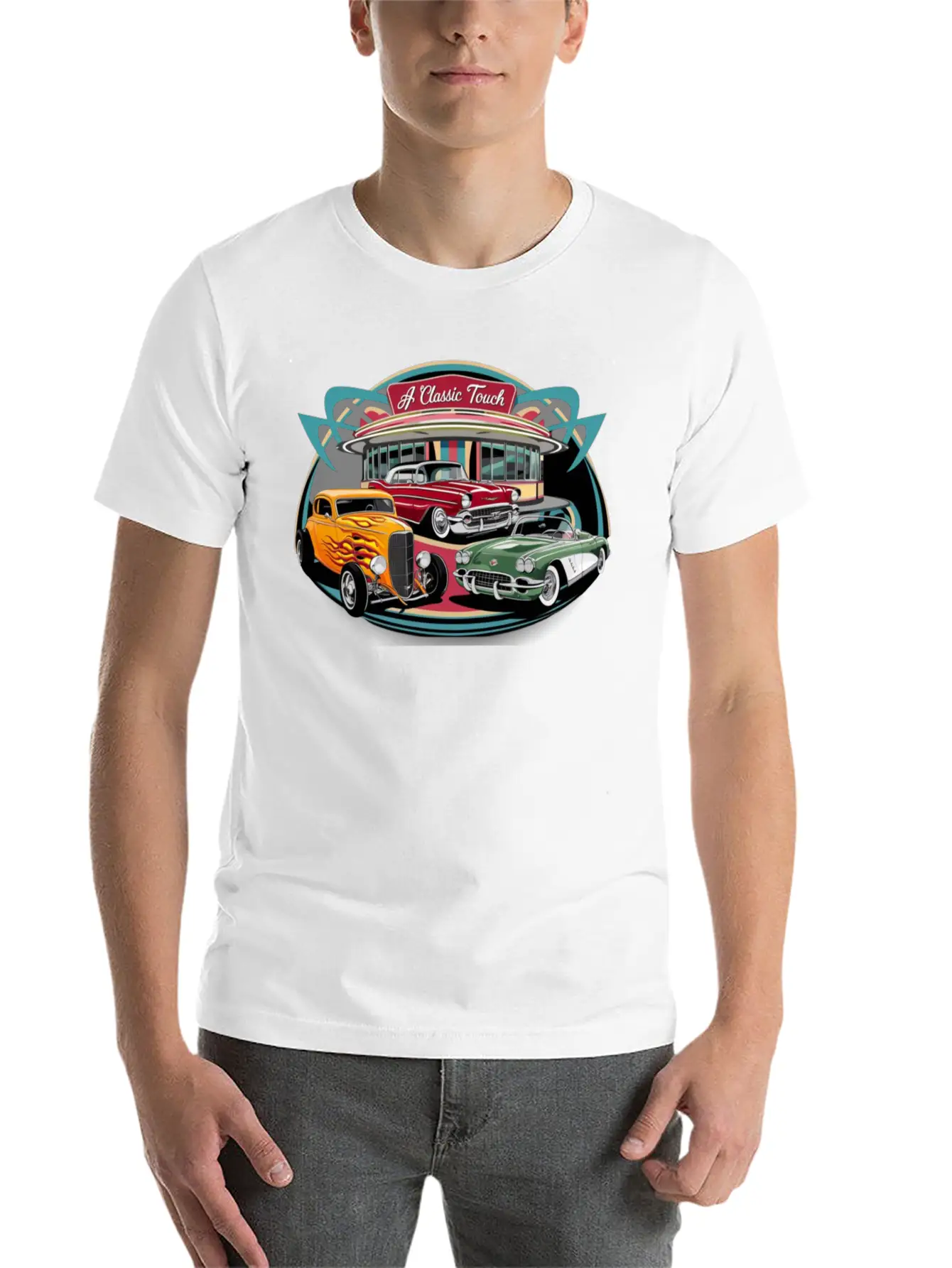 A Classic Touch Vintage Automobiles Comfortable Minimalist Graphic Tee – Summer Style Essential