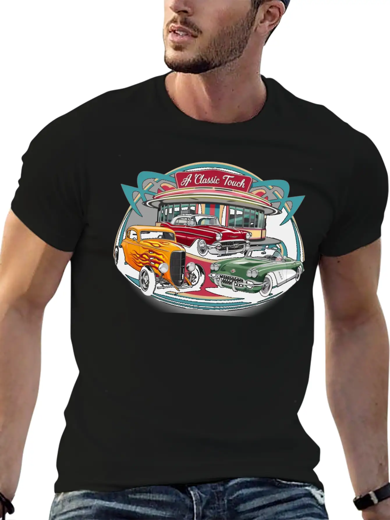 A Classic Touch Vintage Automobiles Comfortable Minimalist Graphic Tee – Summer Style Essential