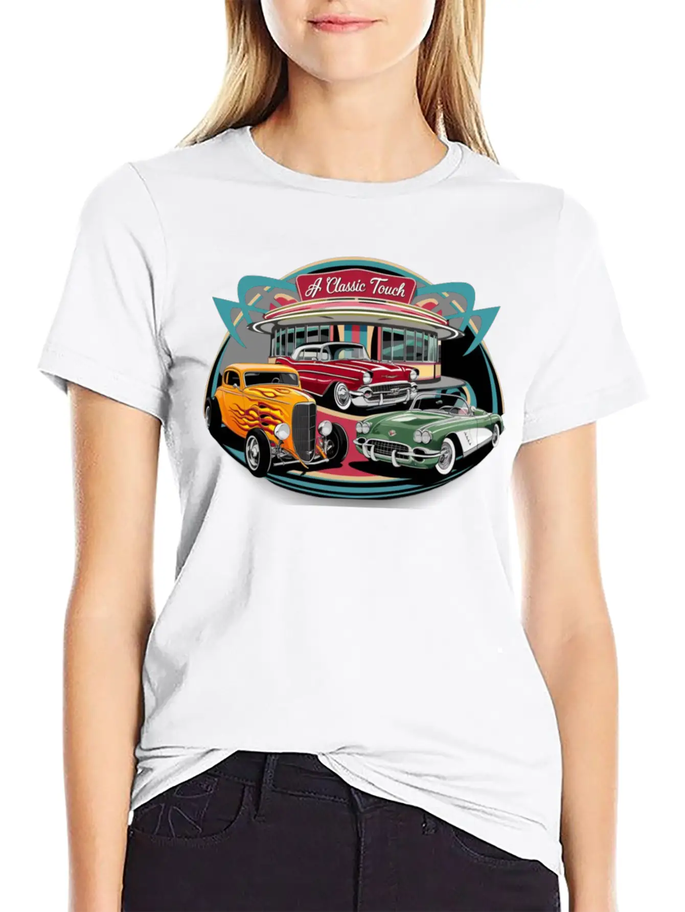 A Classic Touch Vintage Automobiles Comfortable Minimalist Graphic Tee – Summer Style Essential