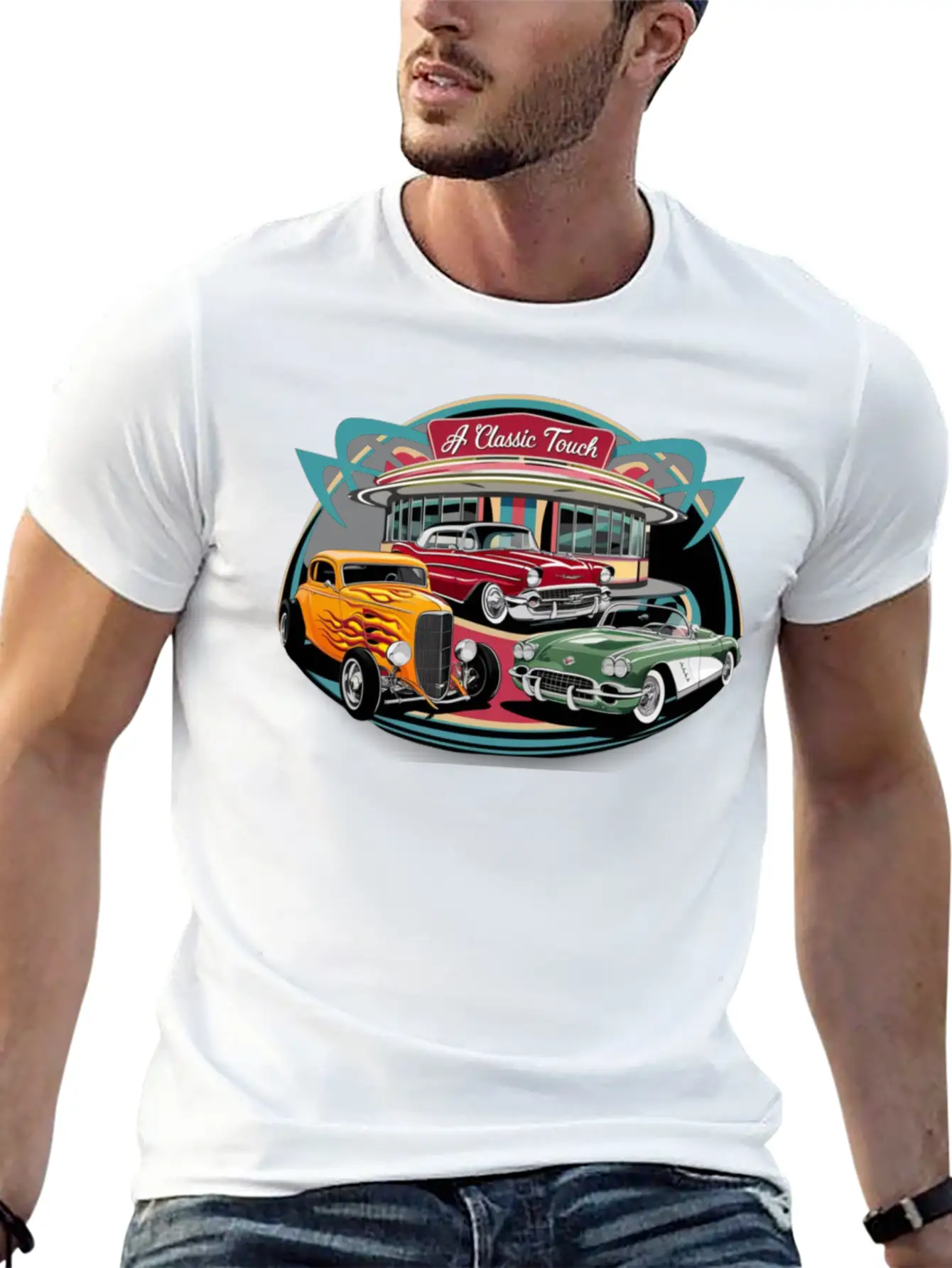 A Classic Touch Vintage Automobiles Comfortable Minimalist Graphic Tee – Summer Style Essential