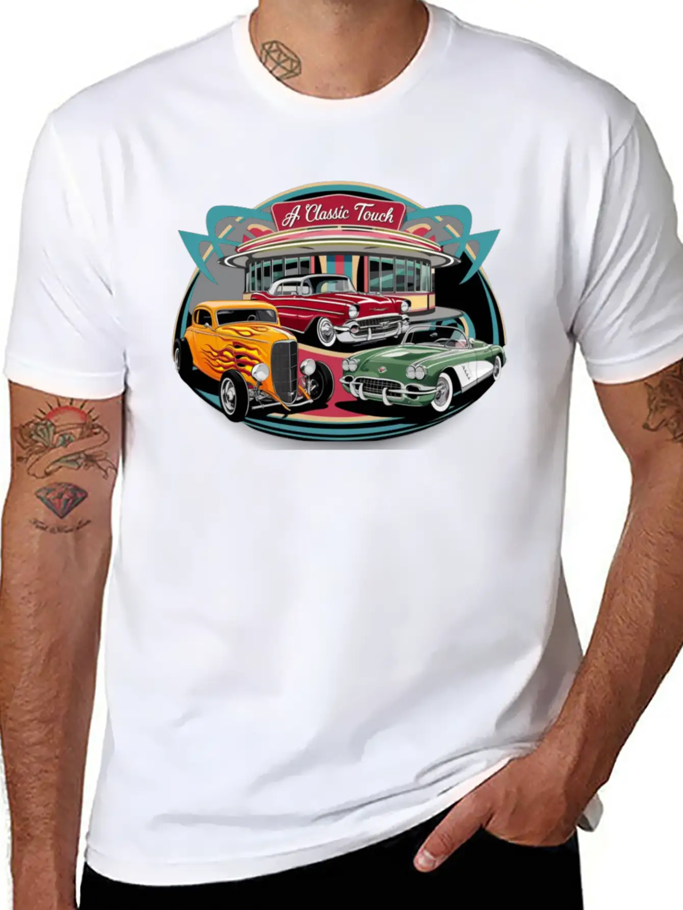 A Classic Touch Vintage Automobiles Comfortable Minimalist Graphic Tee – Summer Style Essential
