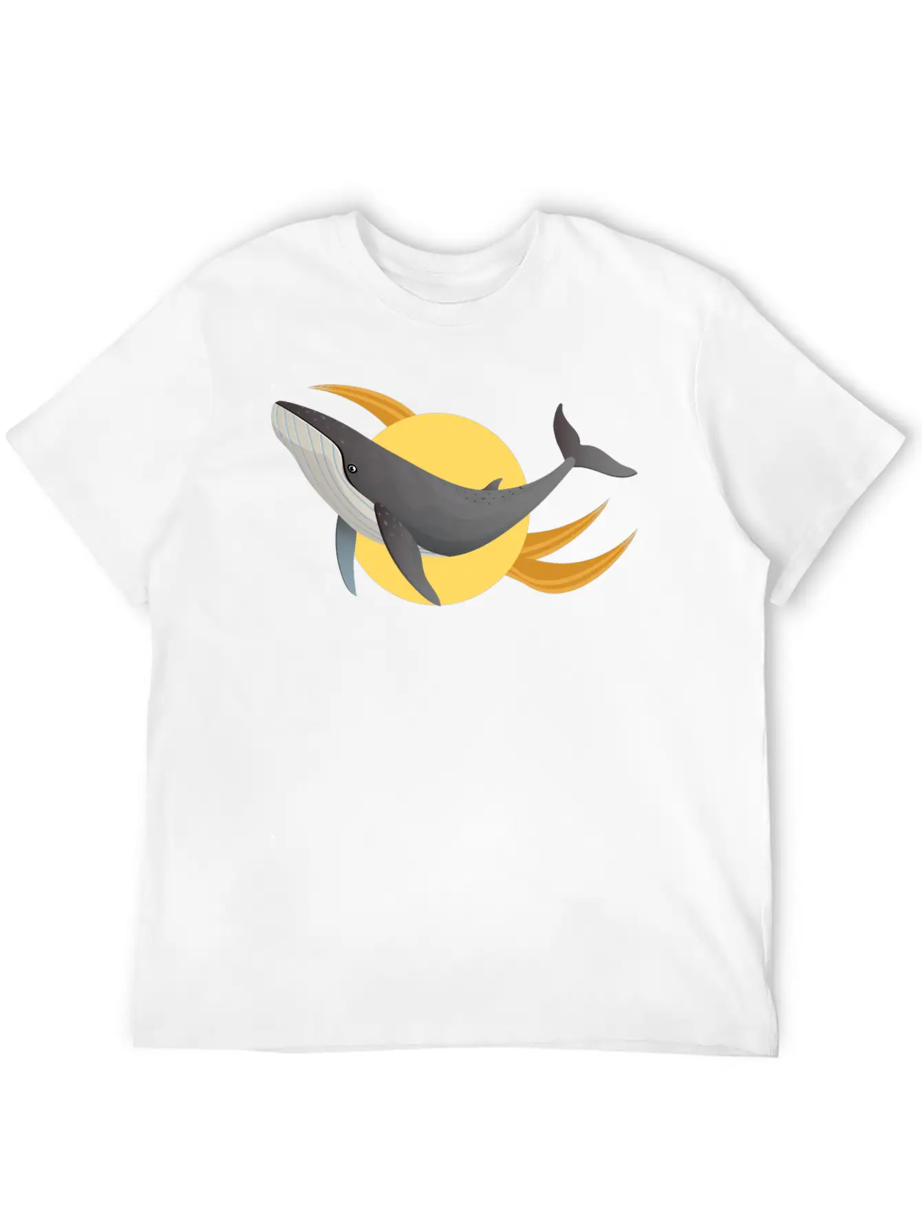 A Distinctive Whale With A Modern Design Classic Crew Neck Graphic Tee – Everyday Minimal Look
