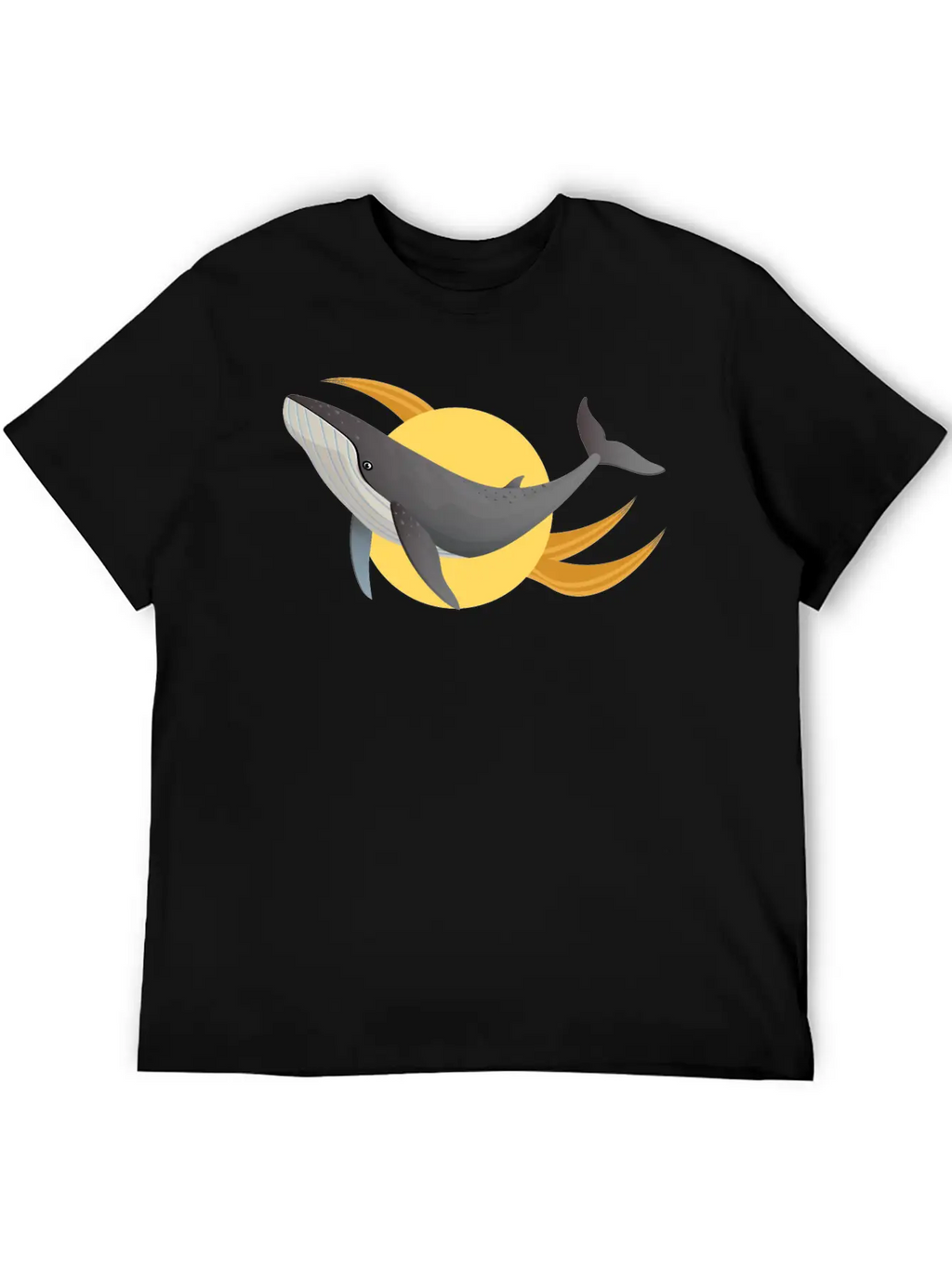 A Distinctive Whale With A Modern Design Classic Crew Neck Graphic Tee – Everyday Minimal Look