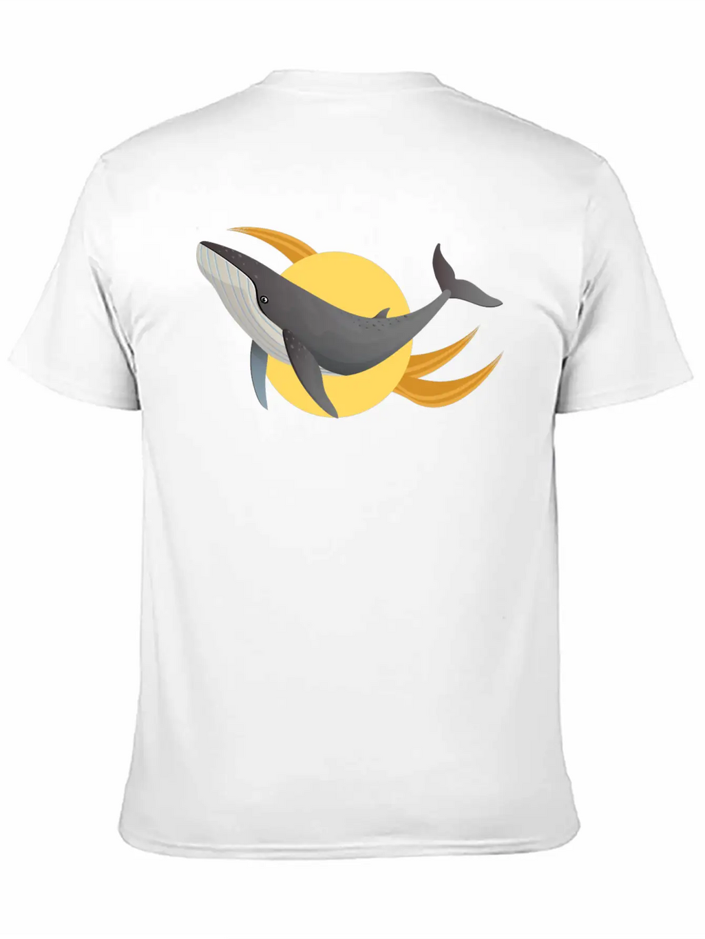 A Distinctive Whale With A Modern Design Classic Crew Neck Graphic Tee – Everyday Minimal Look
