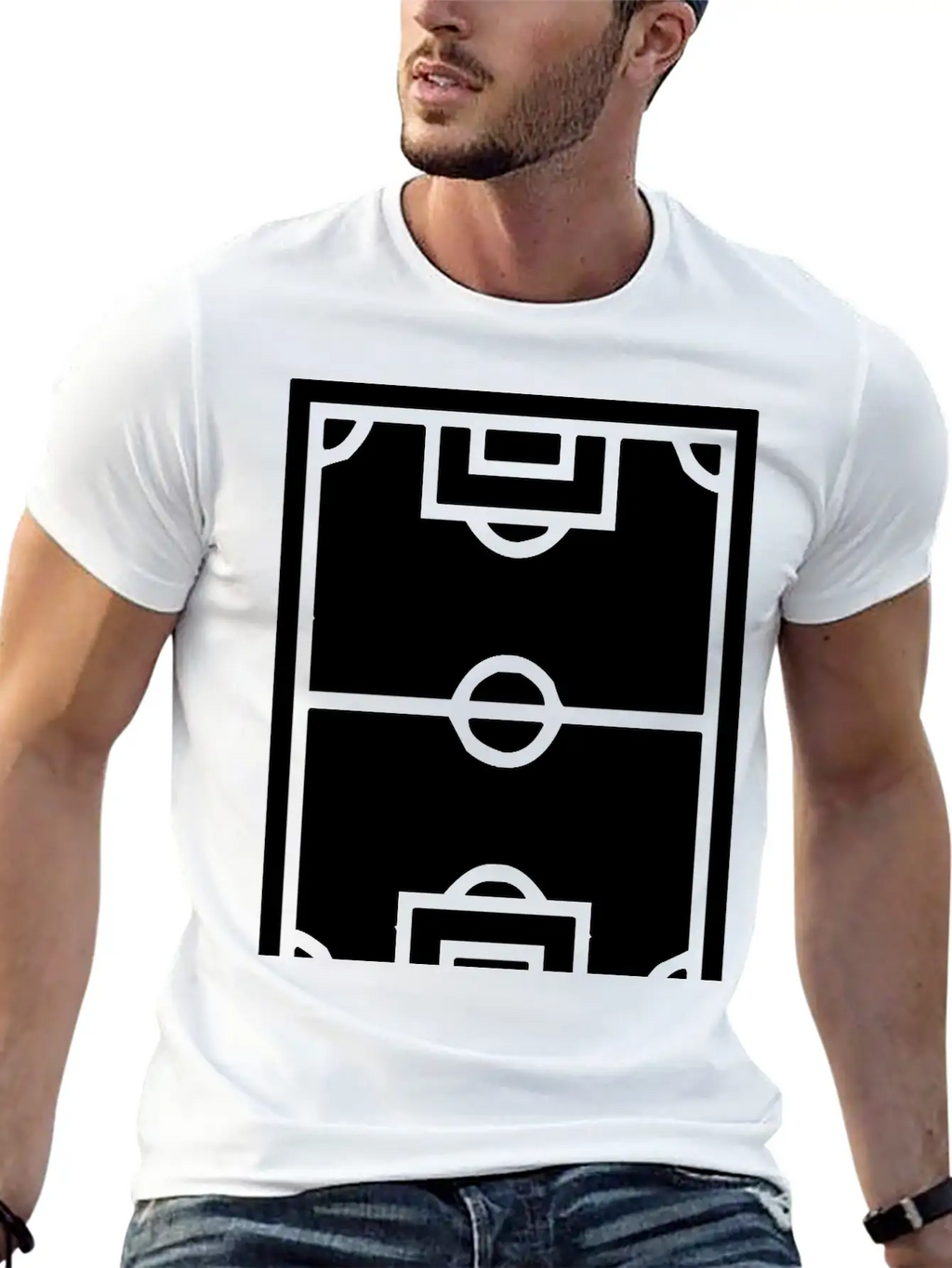 A Football Field Classic Cotton Tee – Unisex Comfort For Any Season
