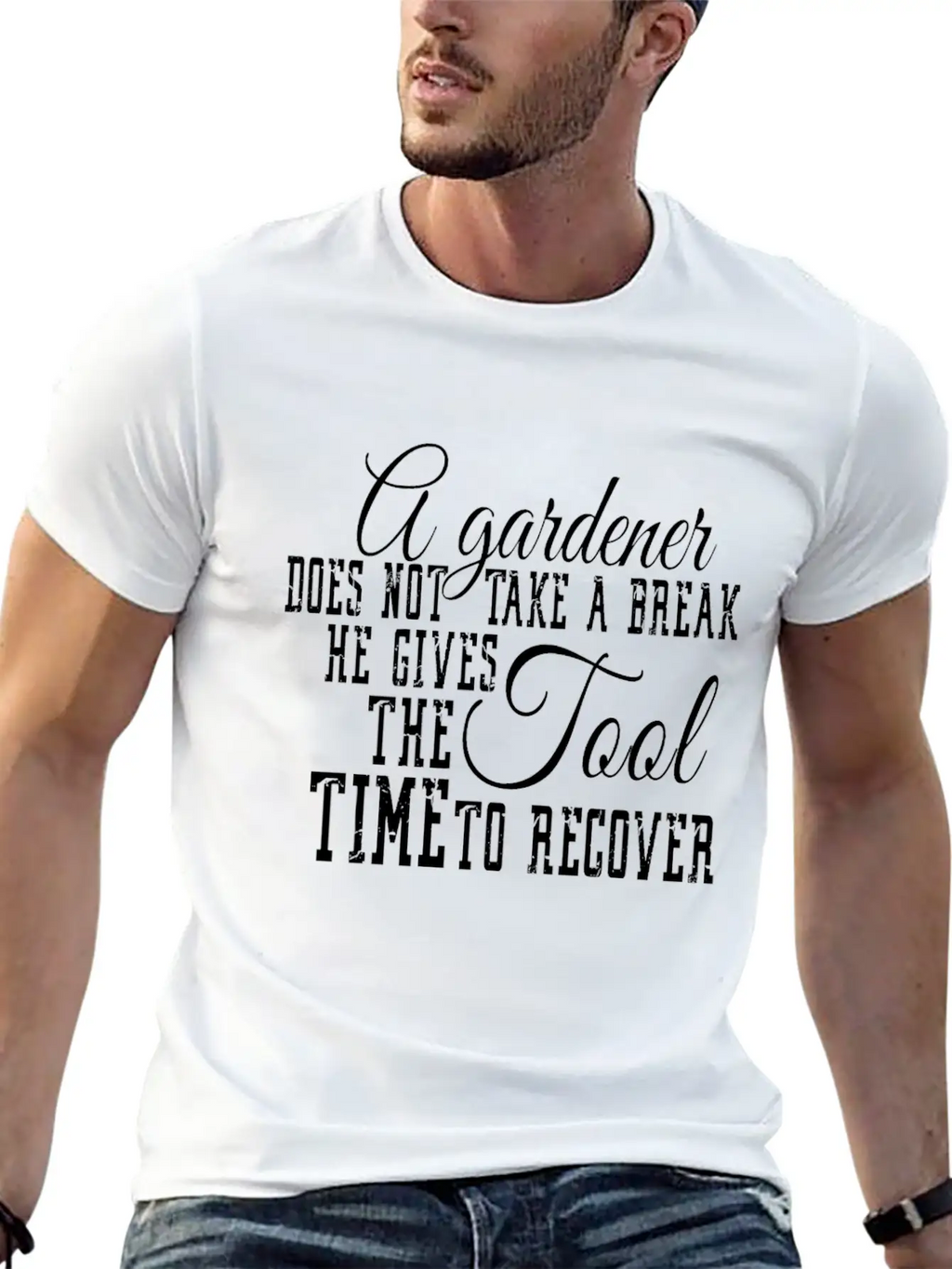 A Gardener Gives The Tool Time To Recover Timeless Short Sleeve Tee – Comfy And Minimalist Design
