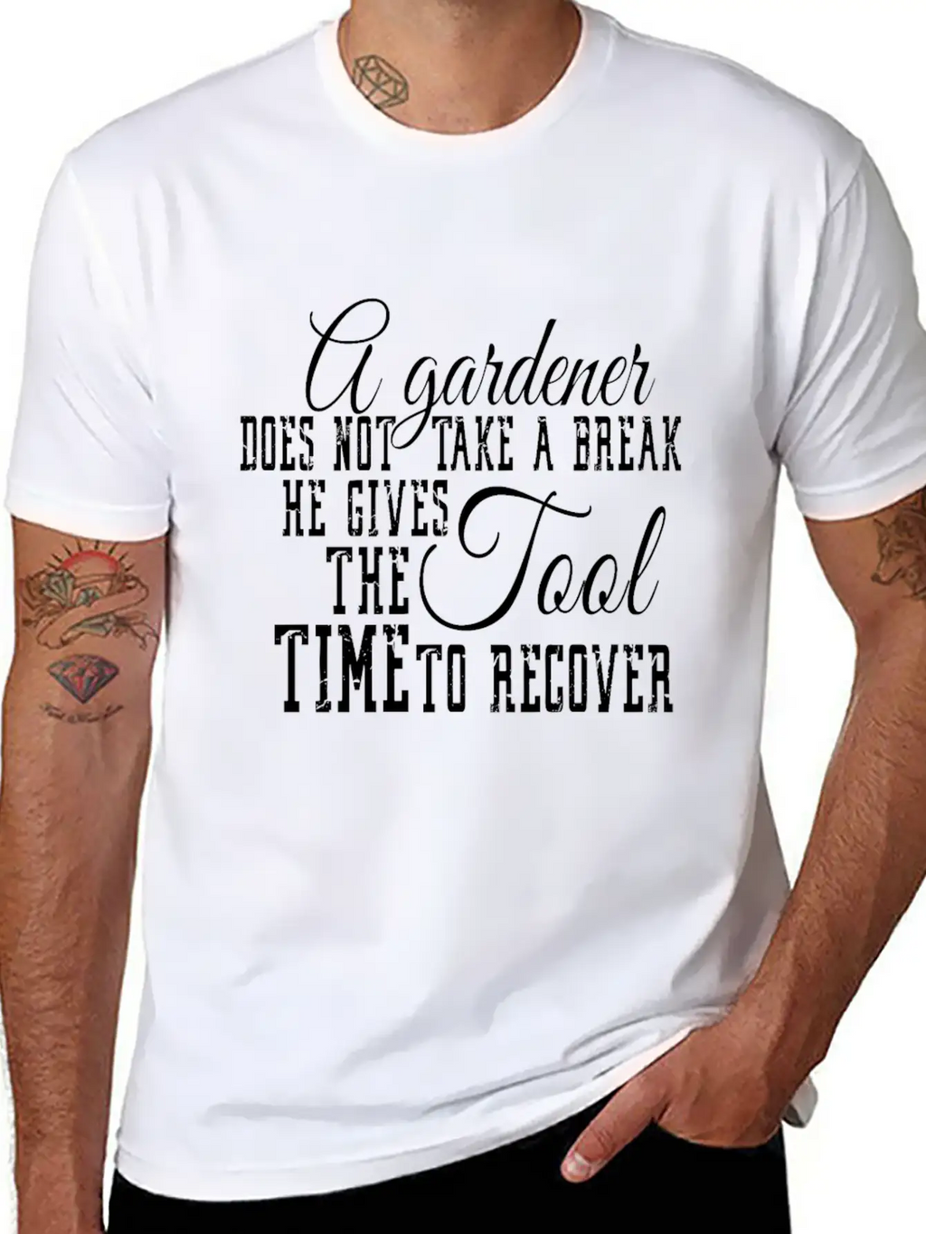A Gardener Gives The Tool Time To Recover Timeless Short Sleeve Tee – Comfy And Minimalist Design