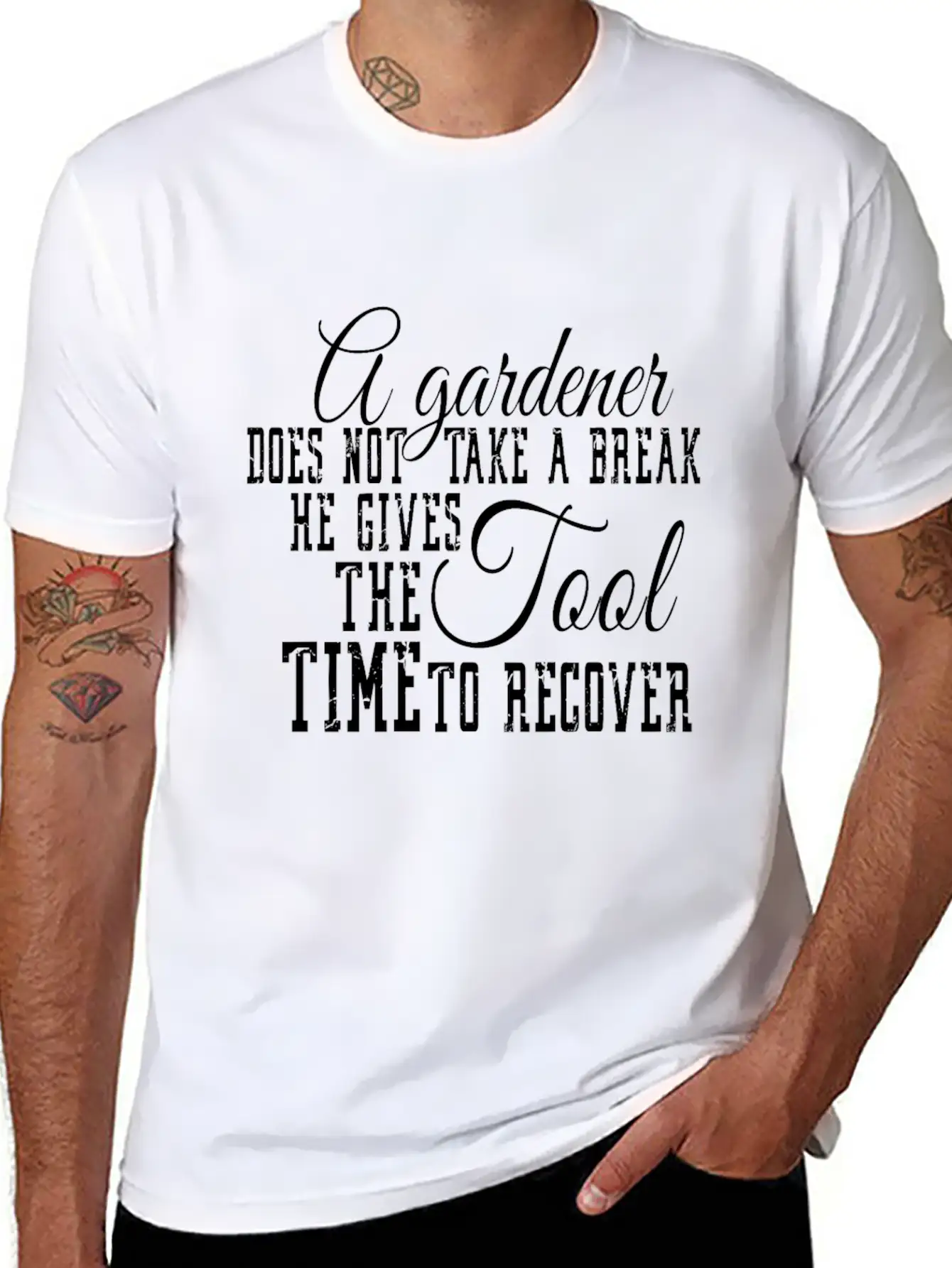 A Gardener Gives The Tool Time To Recover Timeless Short Sleeve Tee – Comfy And Minimalist Design