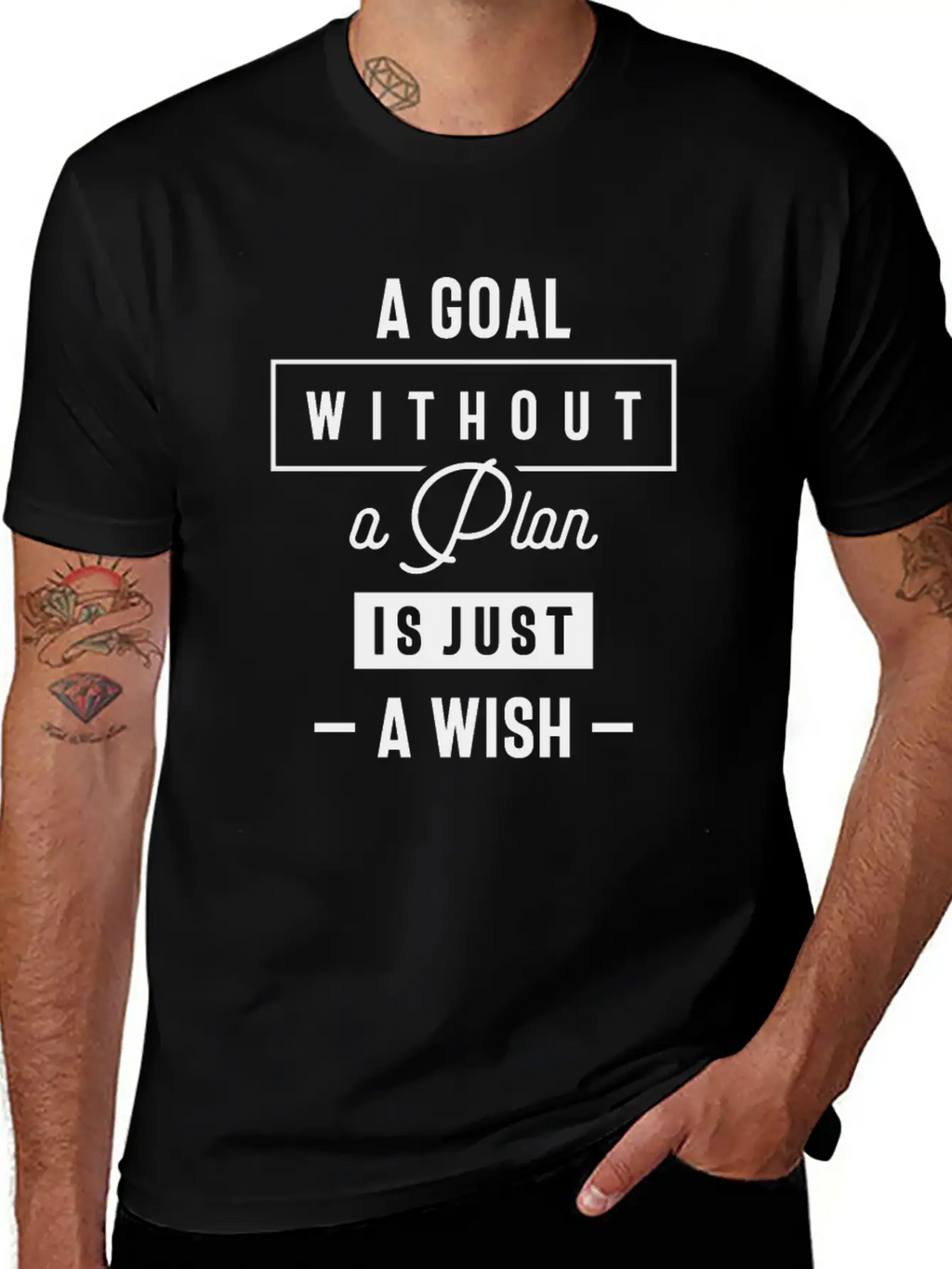 A Goal Without A Plan Is Just A Wish Inspirational Classic Fit Graphic Tee For Daily Comfort – Unisex Cotton Shirt