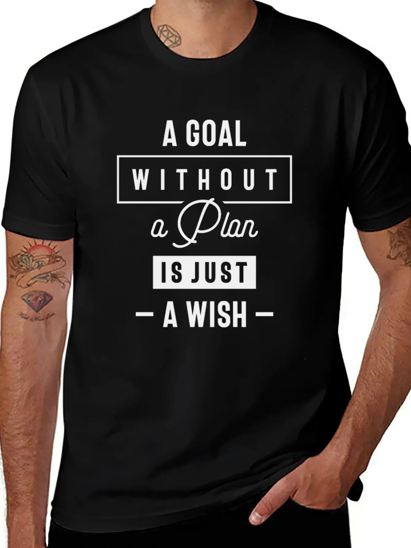 A Goal Without A Plan Is Just A Wish Inspirational Classic Fit Graphic Tee For Daily Comfort – Unisex Cotton Shirt
