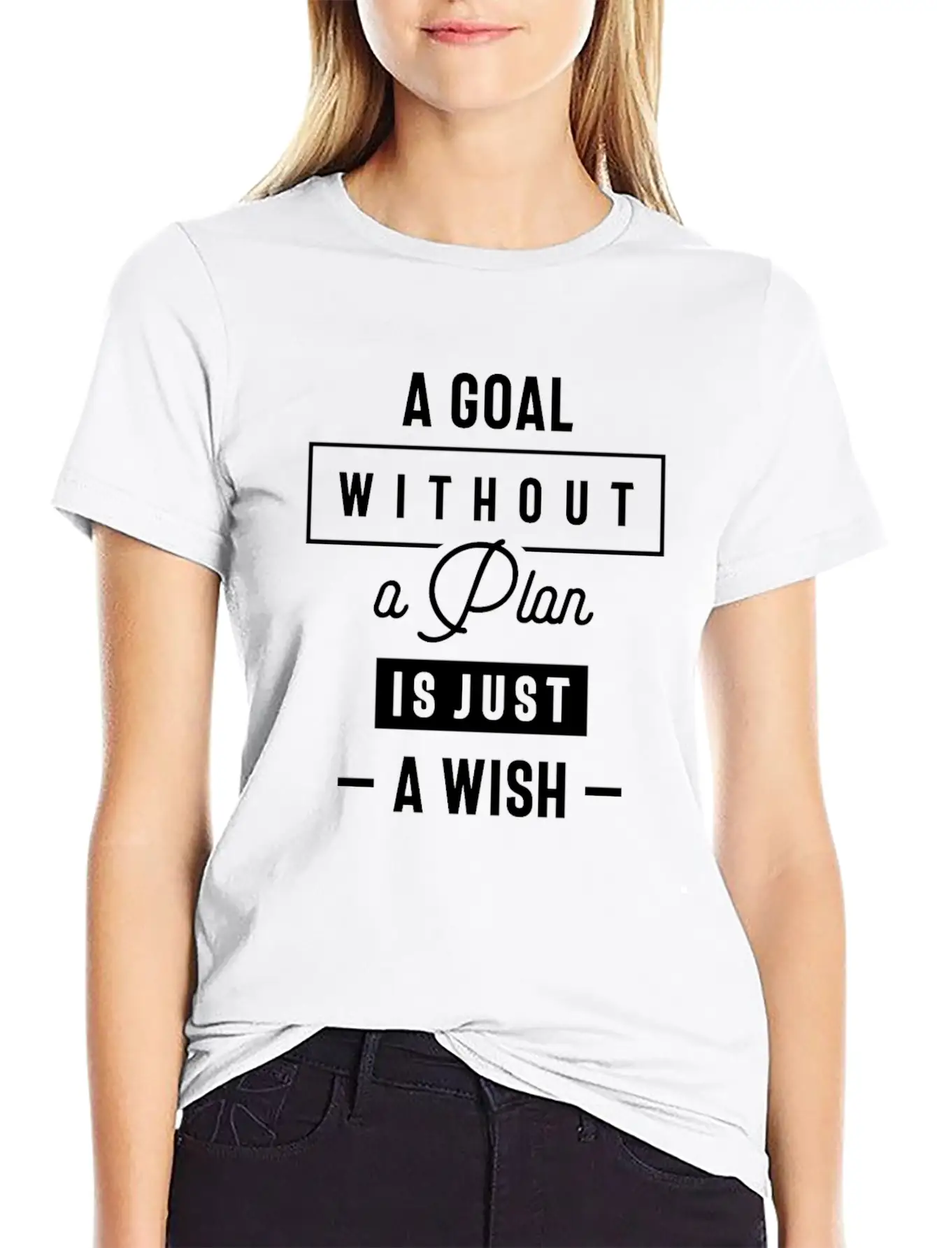 A Goal Without A Plan Is Just A Wish Inspirational Classic Fit Graphic Tee For Daily Comfort – Unisex Cotton Shirt