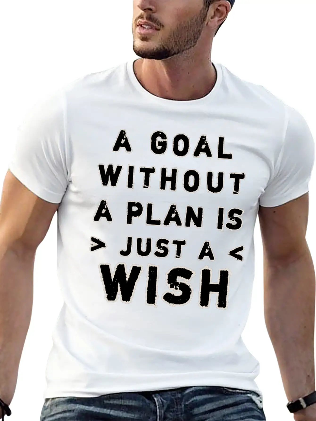 A Goal Without A Plan Is Just A Wish Relaxed Everyday Tee – Lightweight And Durable Cotton