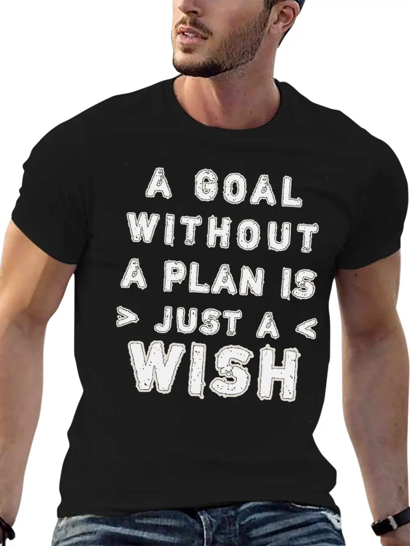 A Goal Without A Plan Is Just A Wish Relaxed Everyday Tee – Lightweight And Durable Cotton