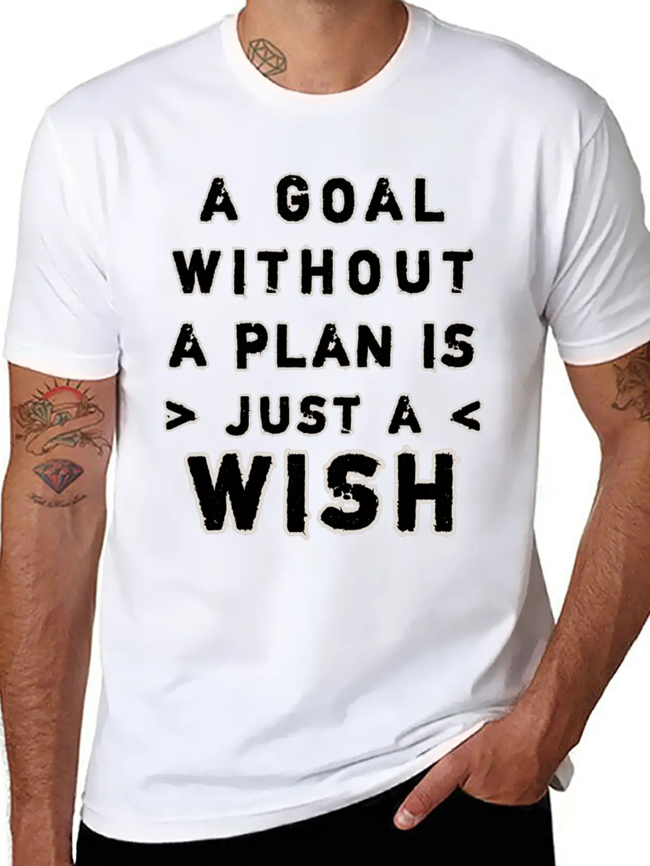 A Goal Without A Plan Is Just A Wish Relaxed Everyday Tee – Lightweight And Durable Cotton