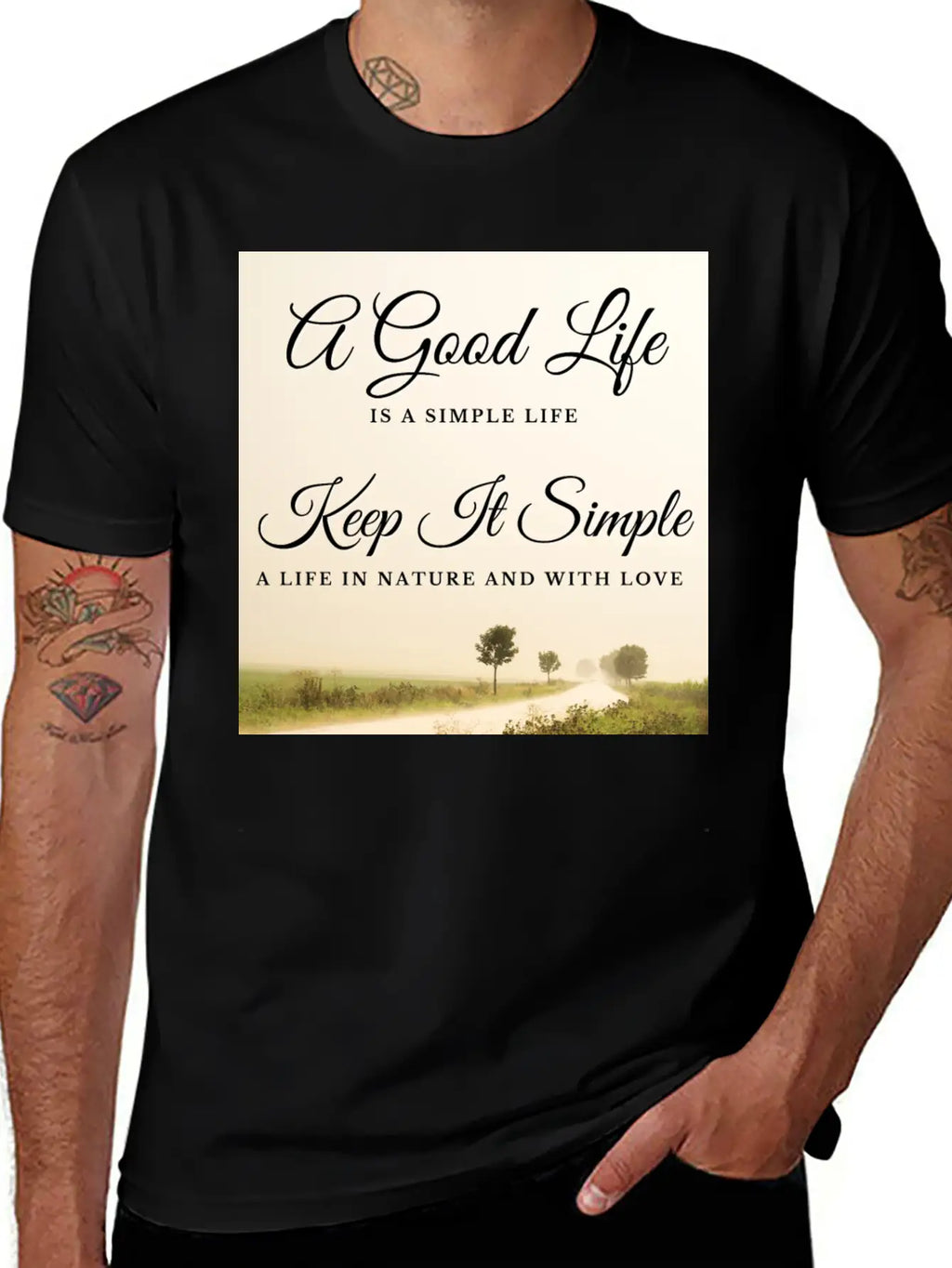 A Good Life Is A Simple Life Breathable Soft Cotton T-Shirt – Timeless Casual Look