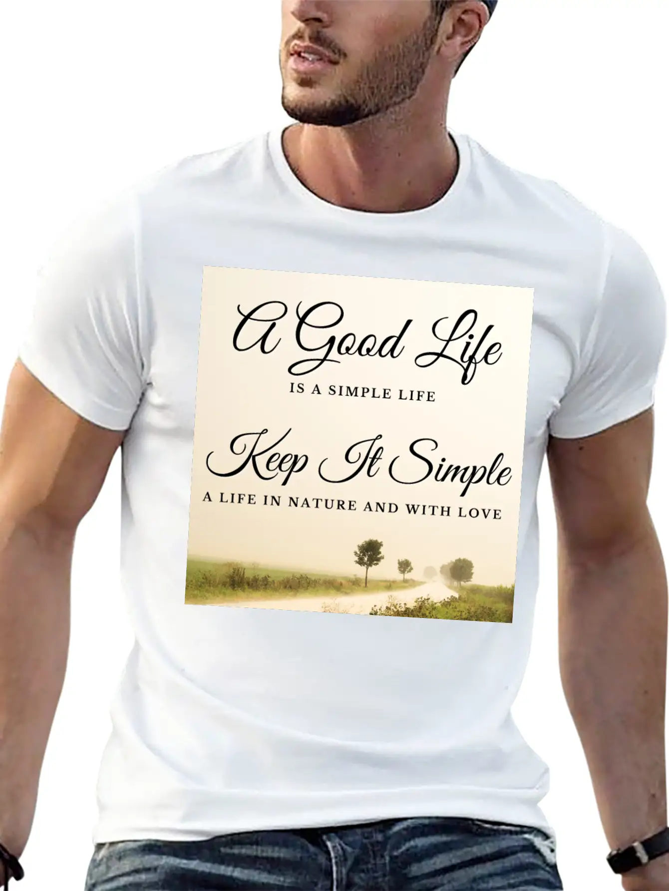 A Good Life Is A Simple Life Breathable Soft Cotton T-Shirt – Timeless Casual Look