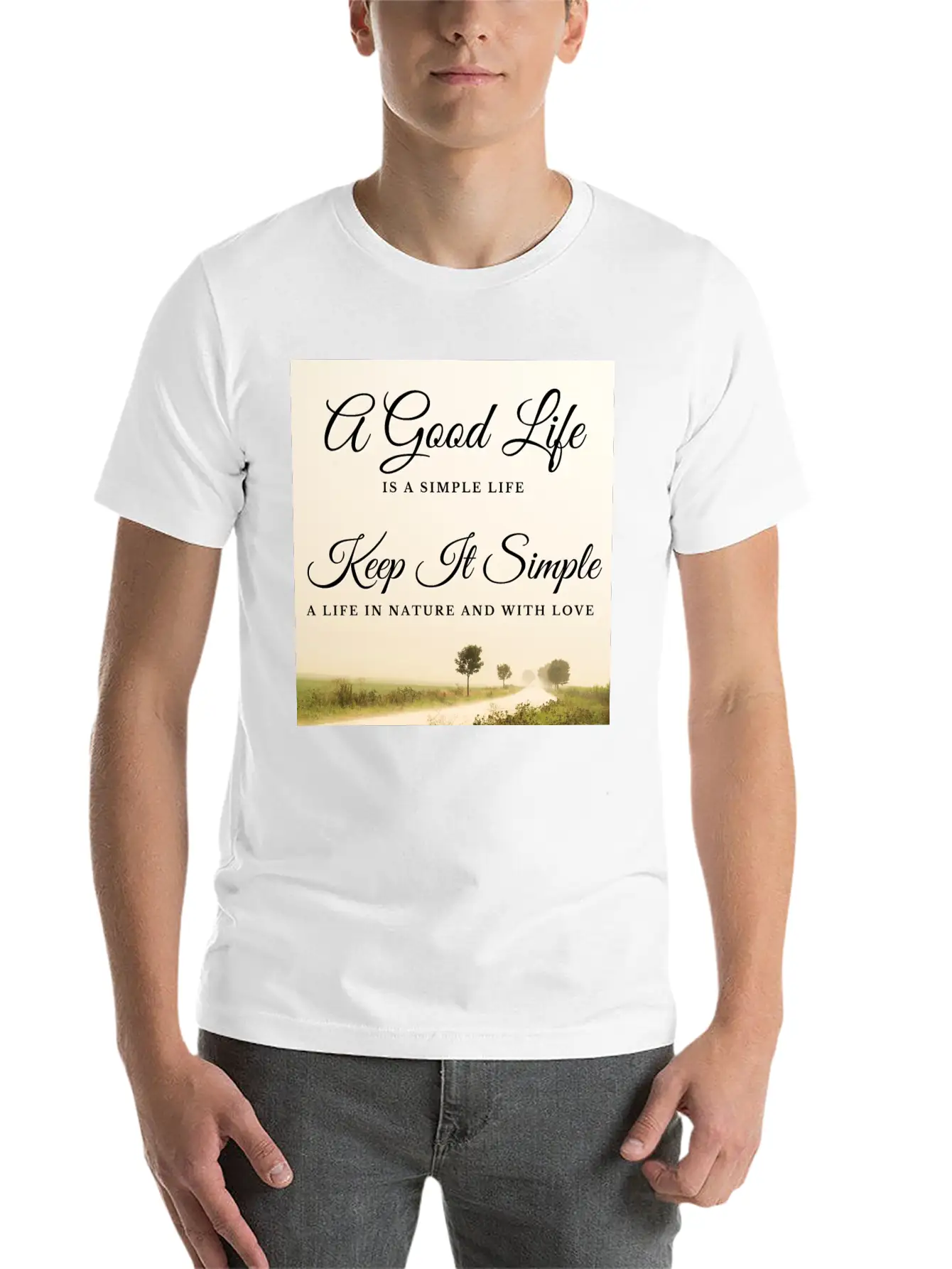 A Good Life Is A Simple Life Breathable Soft Cotton T-Shirt – Timeless Casual Look