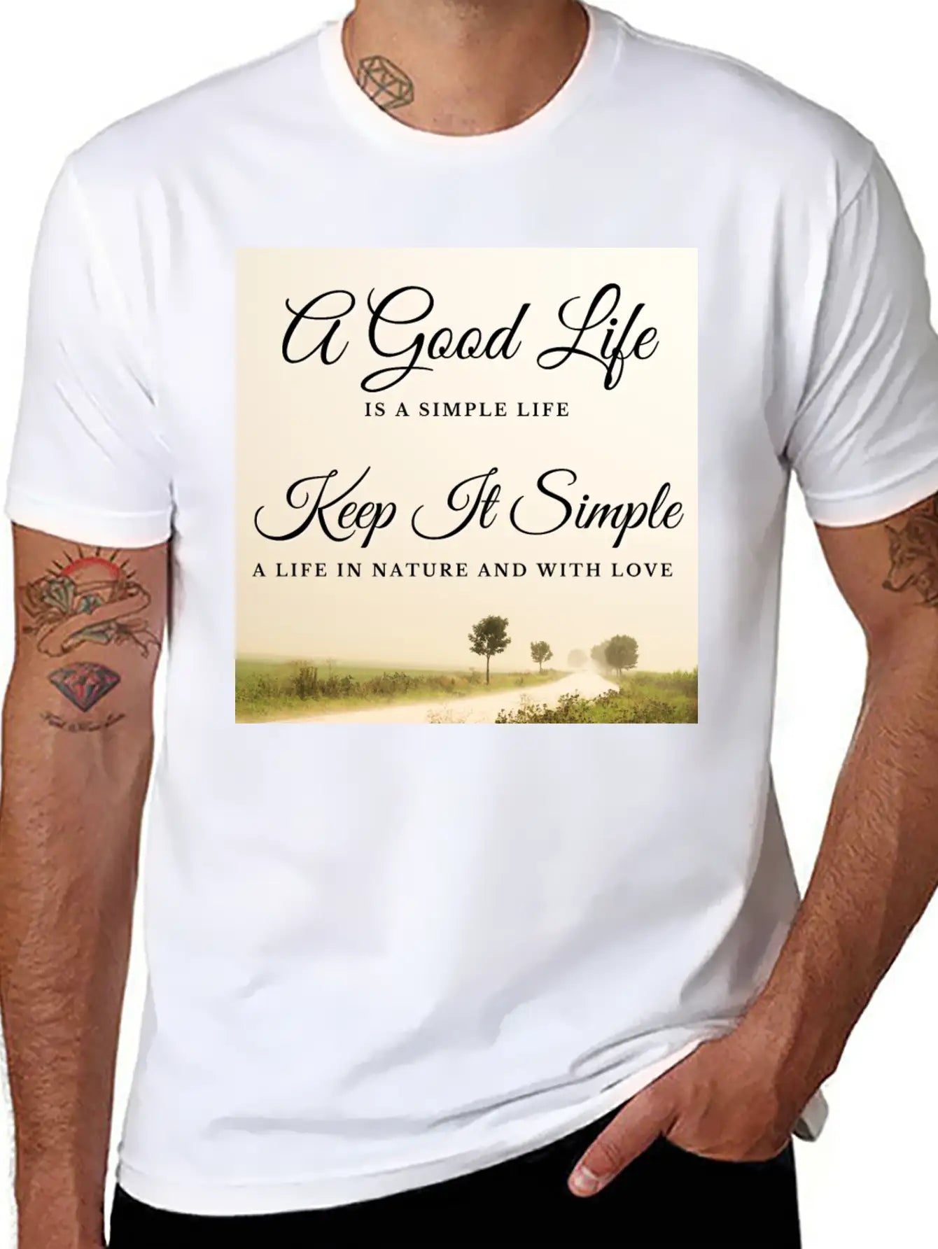 A Good Life Is A Simple Life Breathable Soft Cotton T-Shirt – Timeless Casual Look