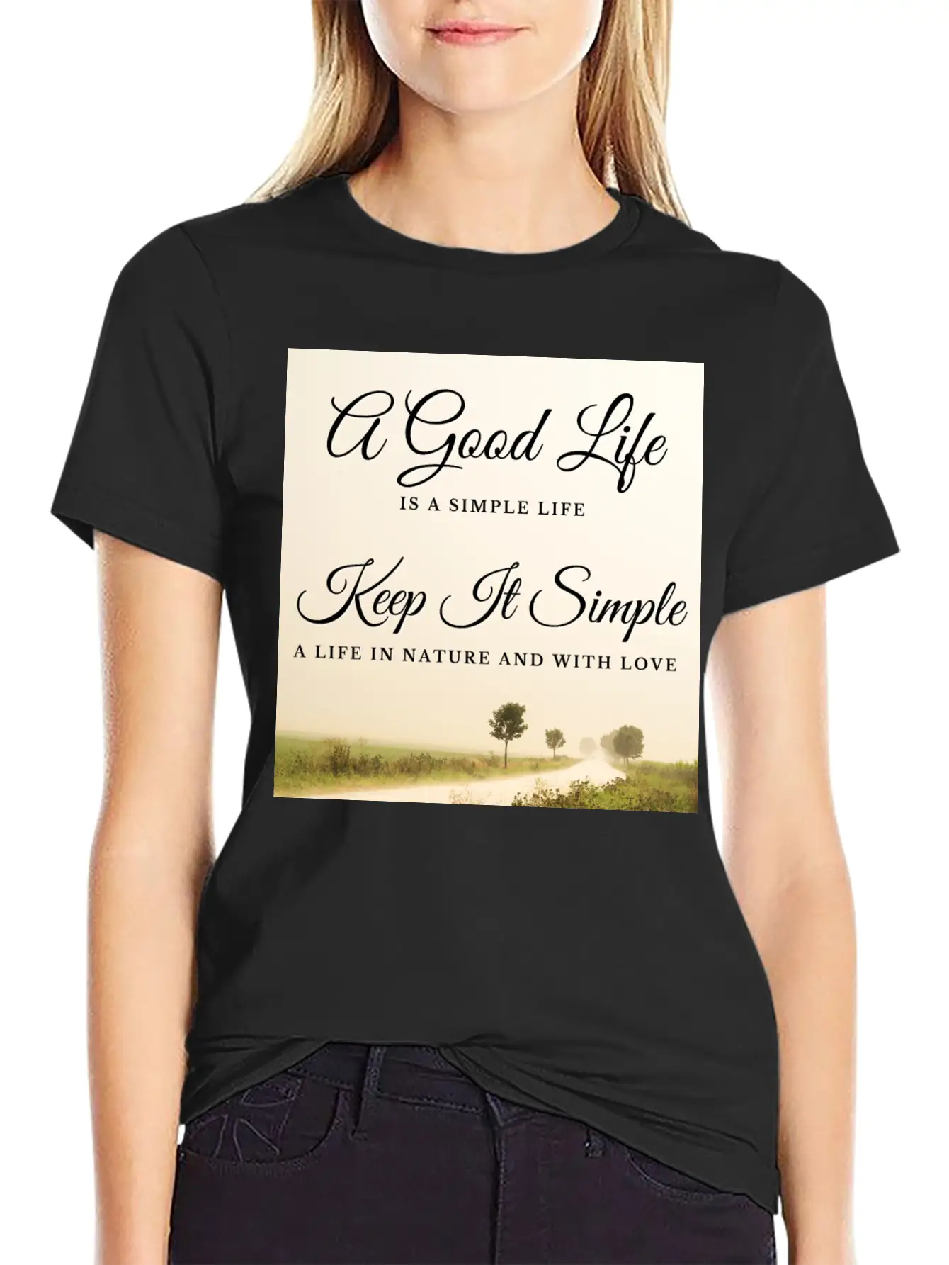 A Good Life Is A Simple Life Breathable Soft Cotton T-Shirt – Timeless Casual Look