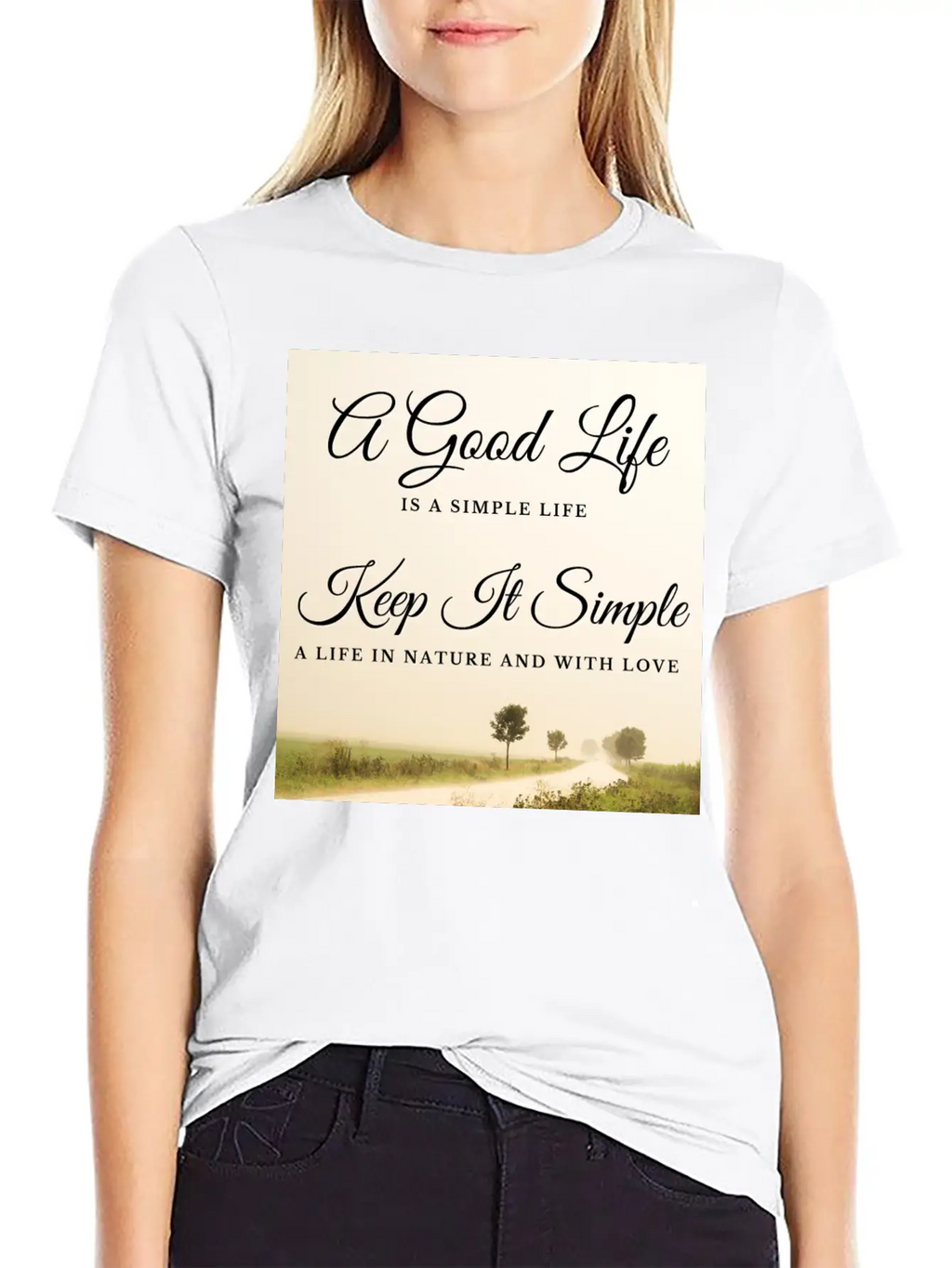 A Good Life Is A Simple Life Breathable Soft Cotton T-Shirt – Timeless Casual Look