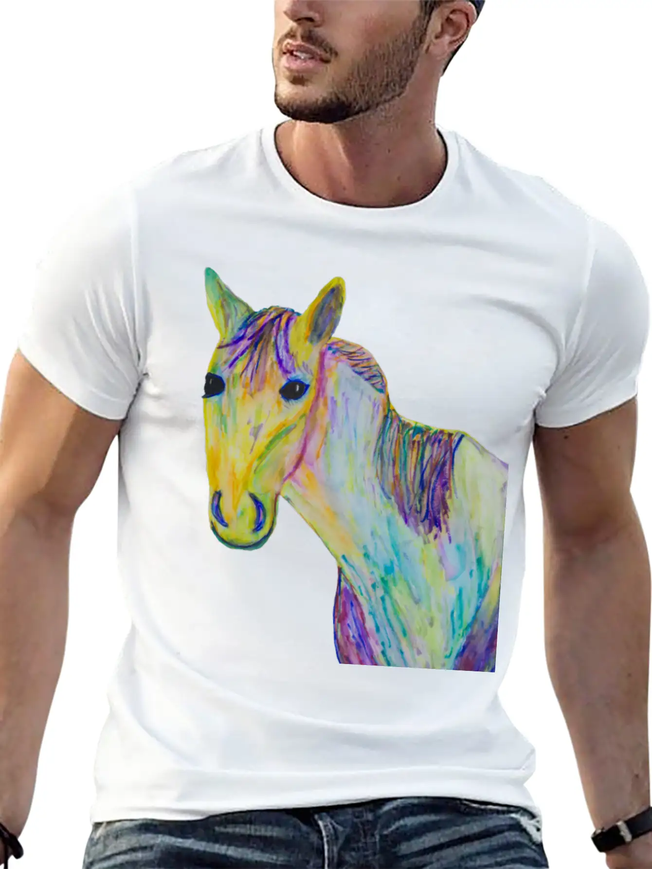 A Horse Of A Different Color Classic Fit Graphic Tee For Daily Comfort – Unisex Cotton Shirt