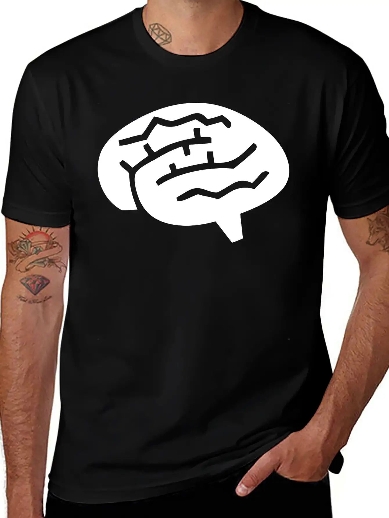 A Human Brain Simple Everyday Graphic Tee – Lightweight Summer Wear