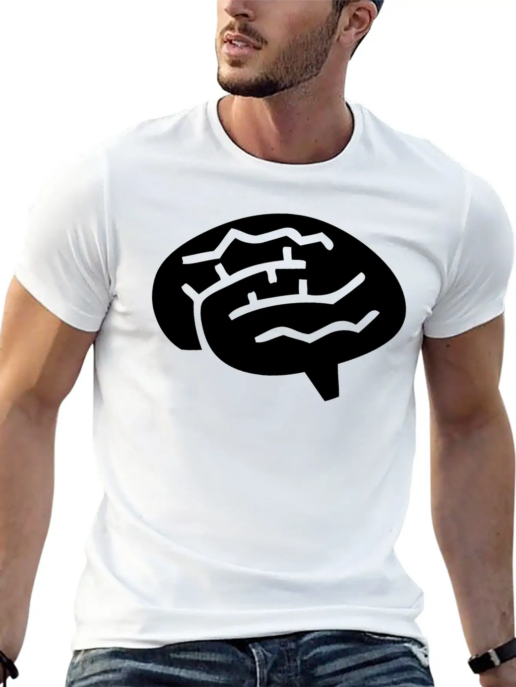A Human Brain Simple Everyday Graphic Tee – Lightweight Summer Wear