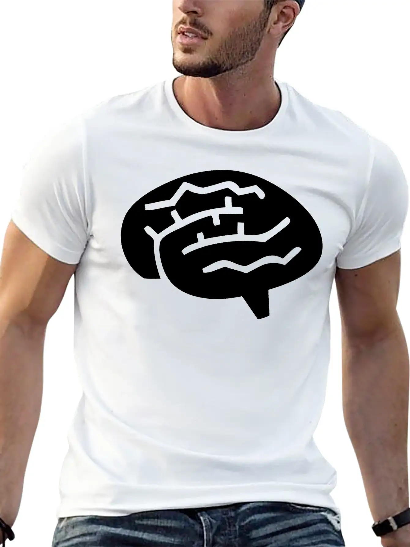A Human Brain Simple Everyday Graphic Tee – Lightweight Summer Wear