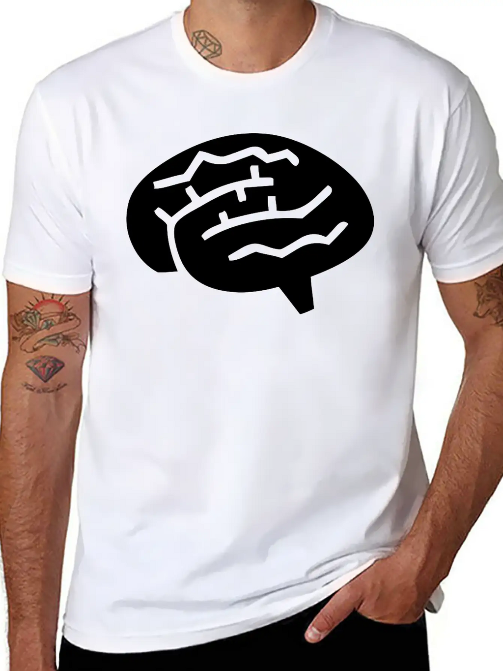 A Human Brain Simple Everyday Graphic Tee – Lightweight Summer Wear