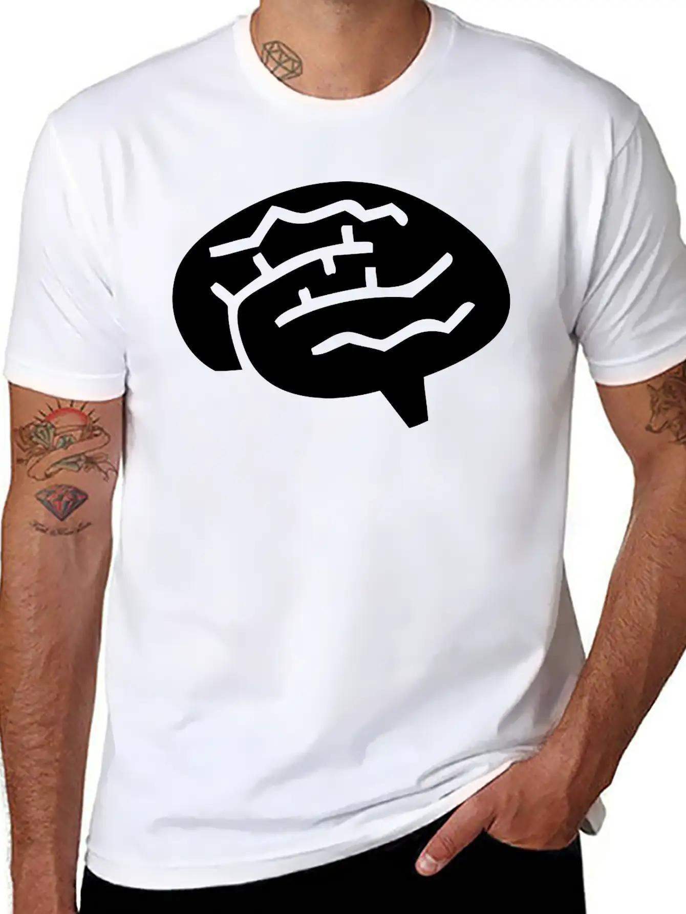 A Human Brain Simple Everyday Graphic Tee – Lightweight Summer Wear