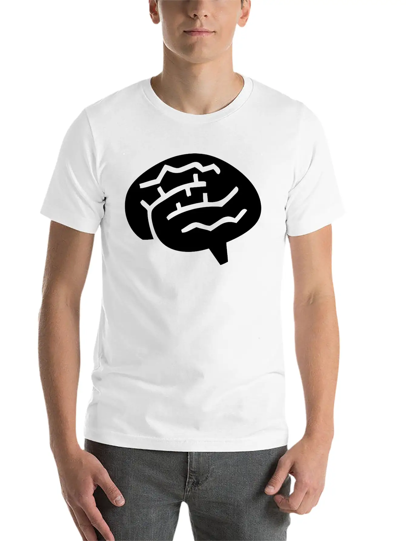 A Human Brain Simple Everyday Graphic Tee – Lightweight Summer Wear