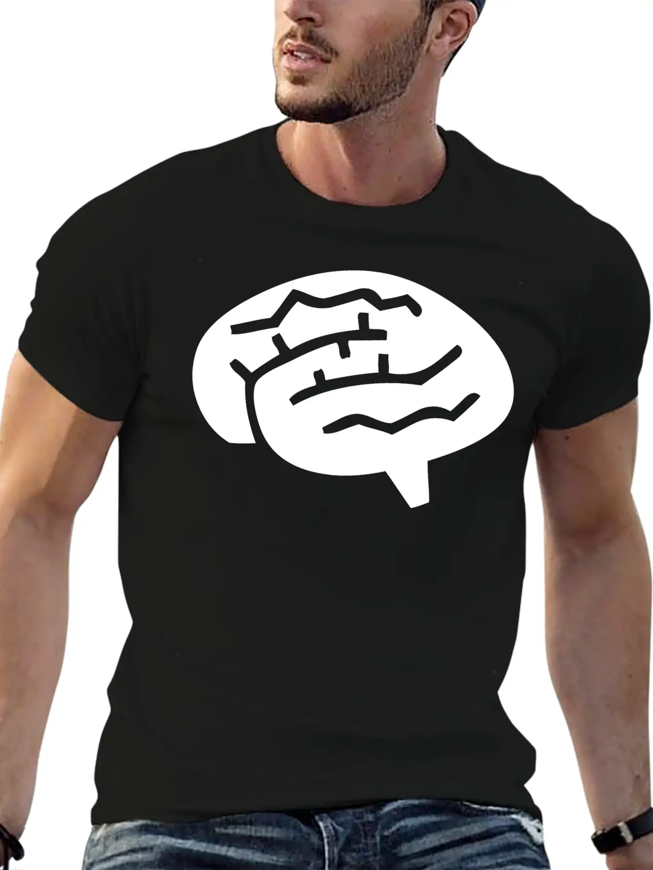 A Human Brain Simple Everyday Graphic Tee – Lightweight Summer Wear