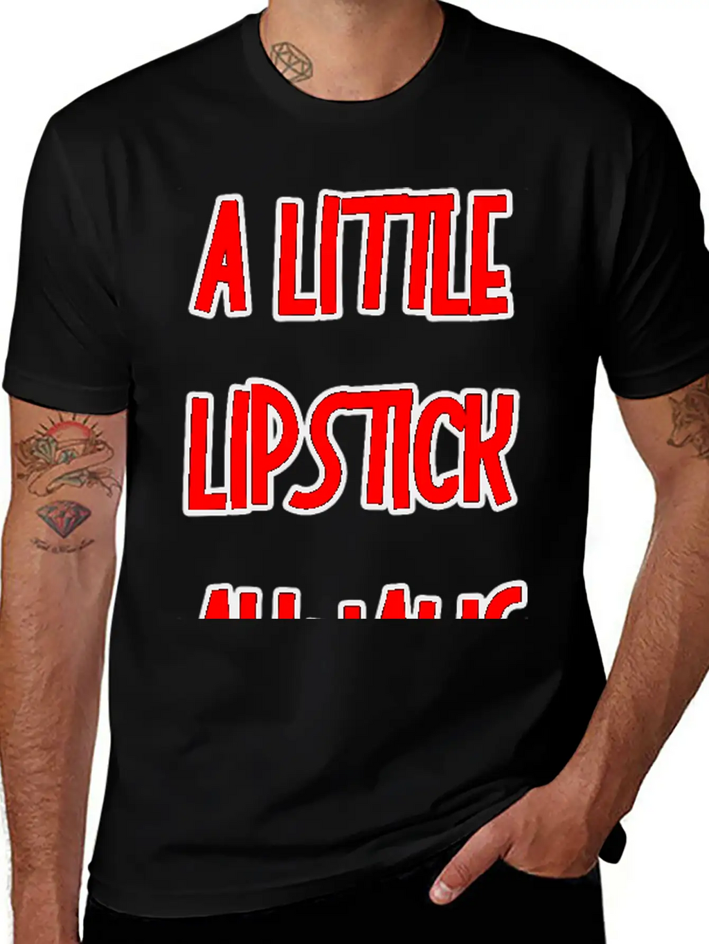 A Little Lipstick Always Helps 3 Basic Graphic T-Shirt – Daily Comfort In Soft Cotton