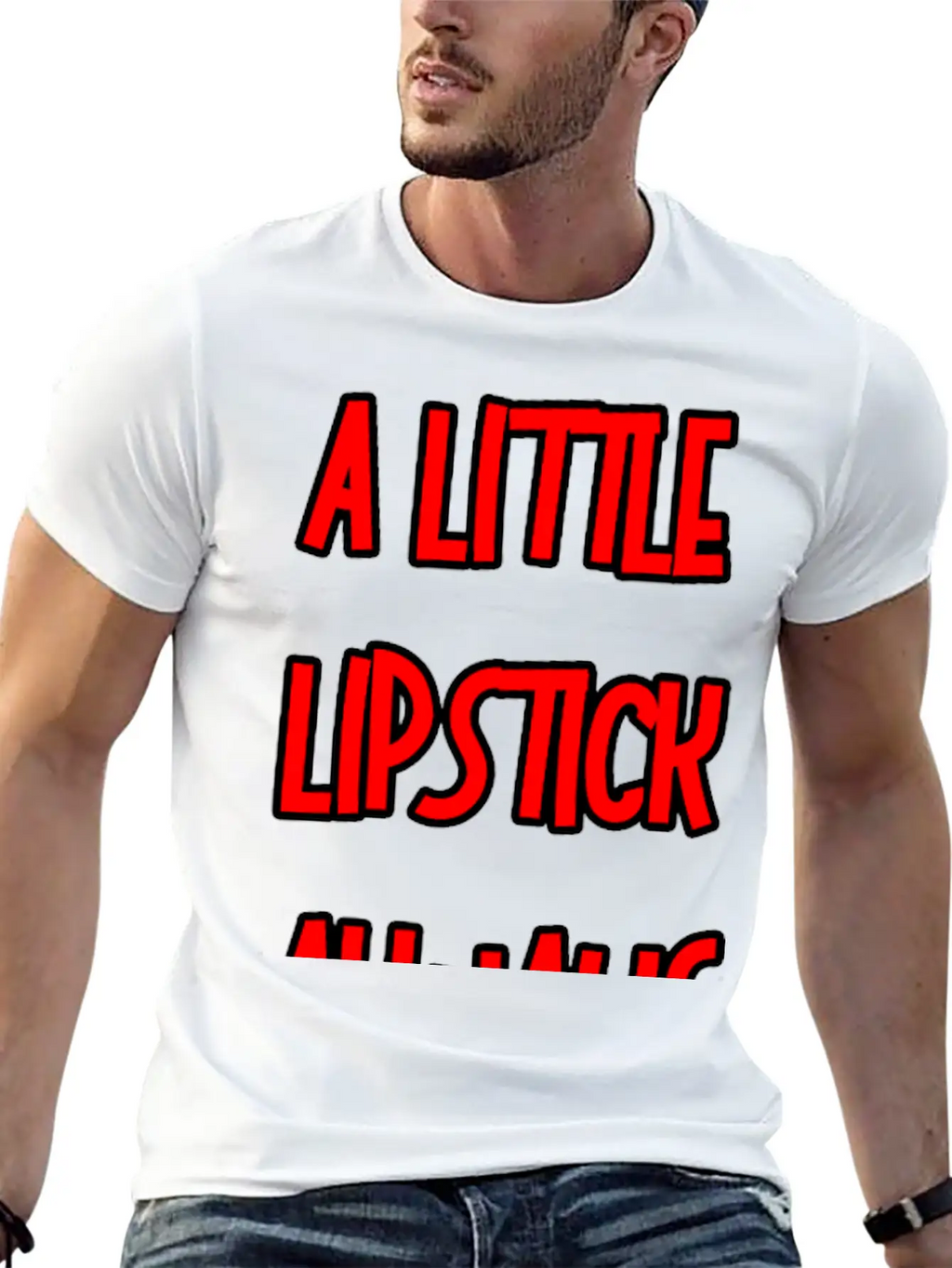 A Little Lipstick Always Helps 3 Basic Graphic T-Shirt – Daily Comfort In Soft Cotton