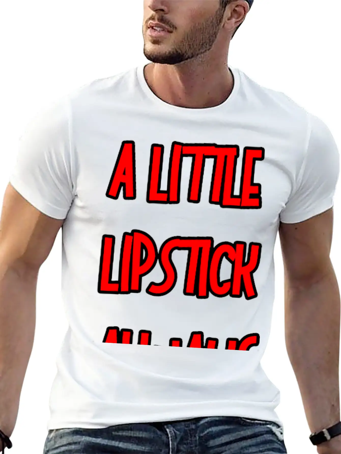 A Little Lipstick Always Helps 3 Basic Graphic T-Shirt – Daily Comfort In Soft Cotton