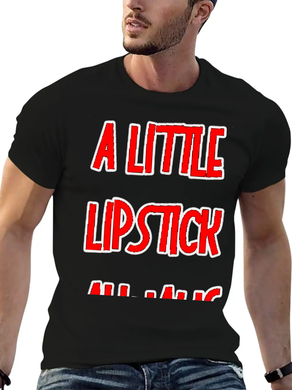 A Little Lipstick Always Helps 3 Basic Graphic T-Shirt – Daily Comfort In Soft Cotton