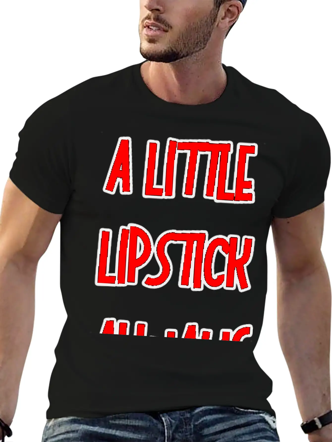 A Little Lipstick Always Helps 3 Basic Graphic T-Shirt – Daily Comfort In Soft Cotton