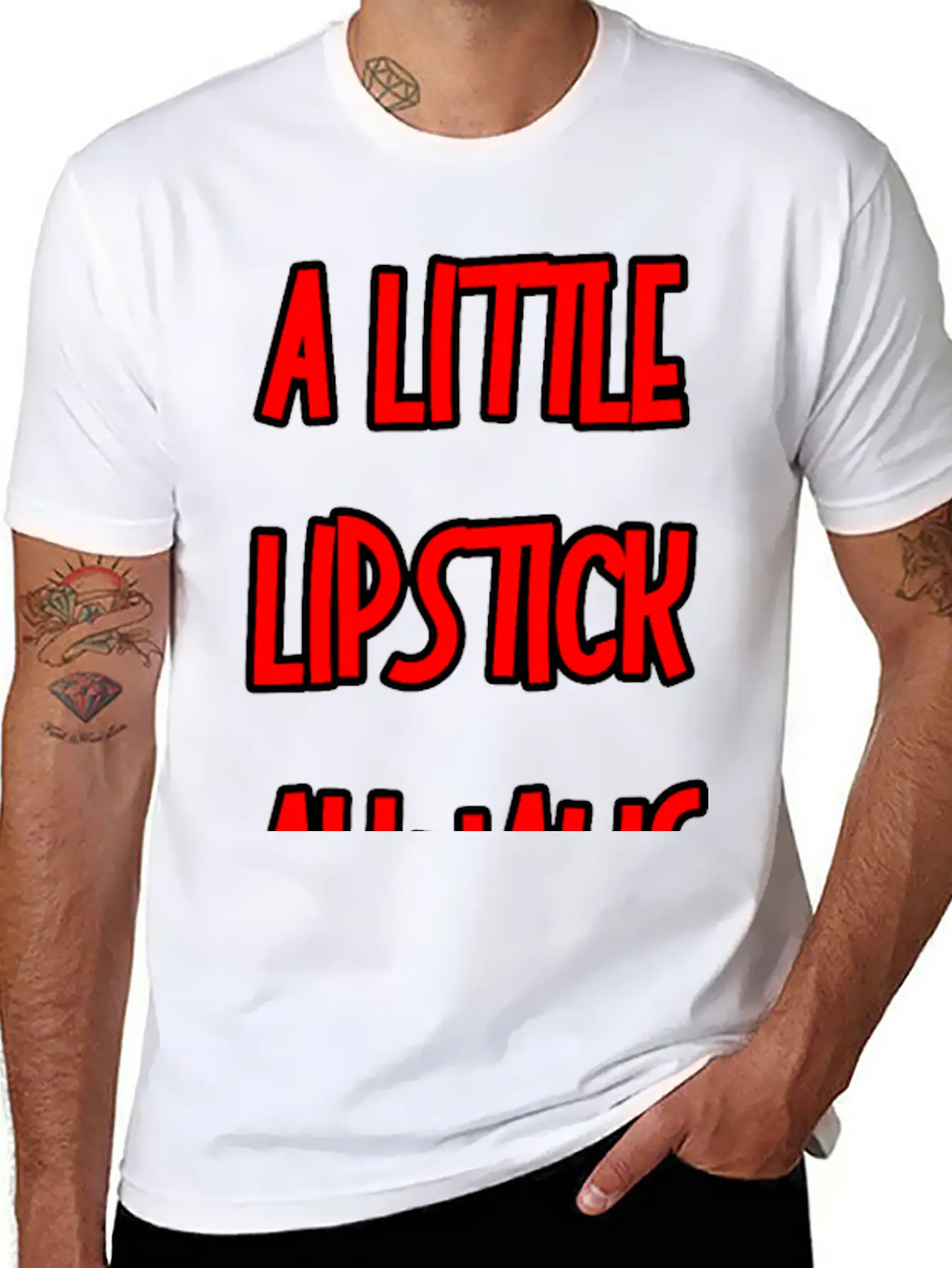 A Little Lipstick Always Helps 3 Basic Graphic T-Shirt – Daily Comfort In Soft Cotton