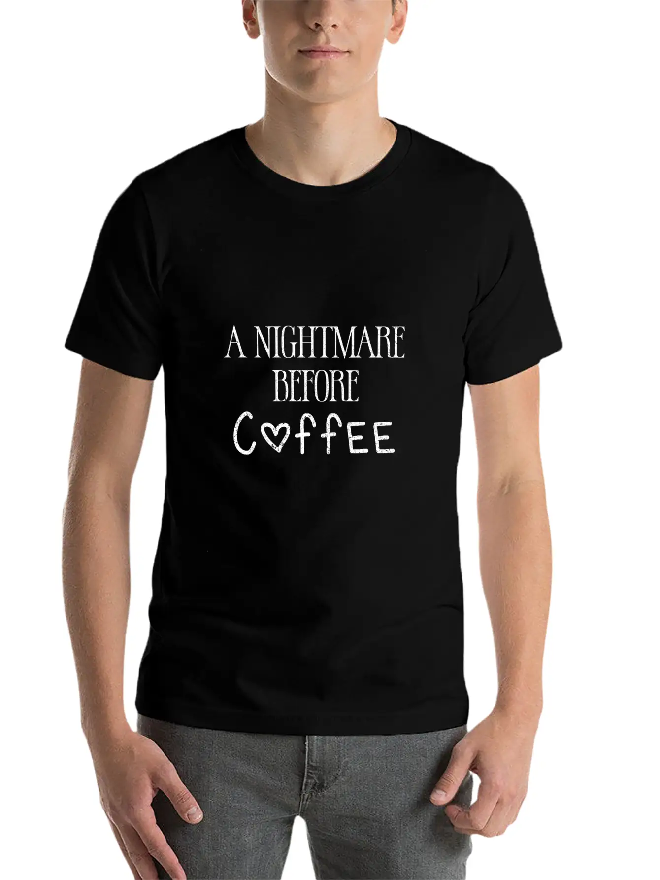 A NIGHTMARE BEFORE COFFEE - HALLOWEEN - GIFT - COF Classic Cotton Tee – Unisex Comfort For Any Season