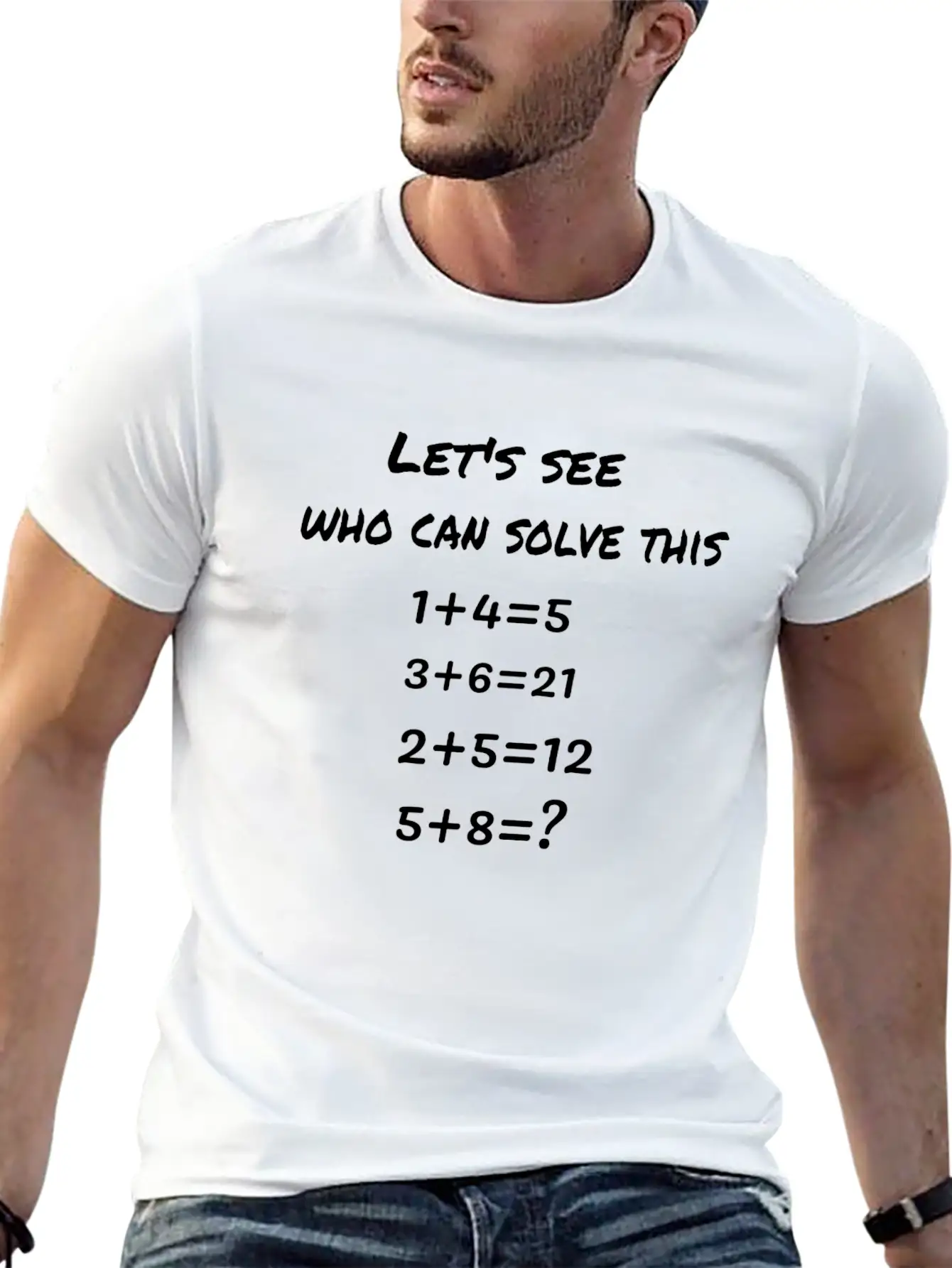 A Number Puzzle Basic Graphic T-Shirt – Daily Comfort In Soft Cotton