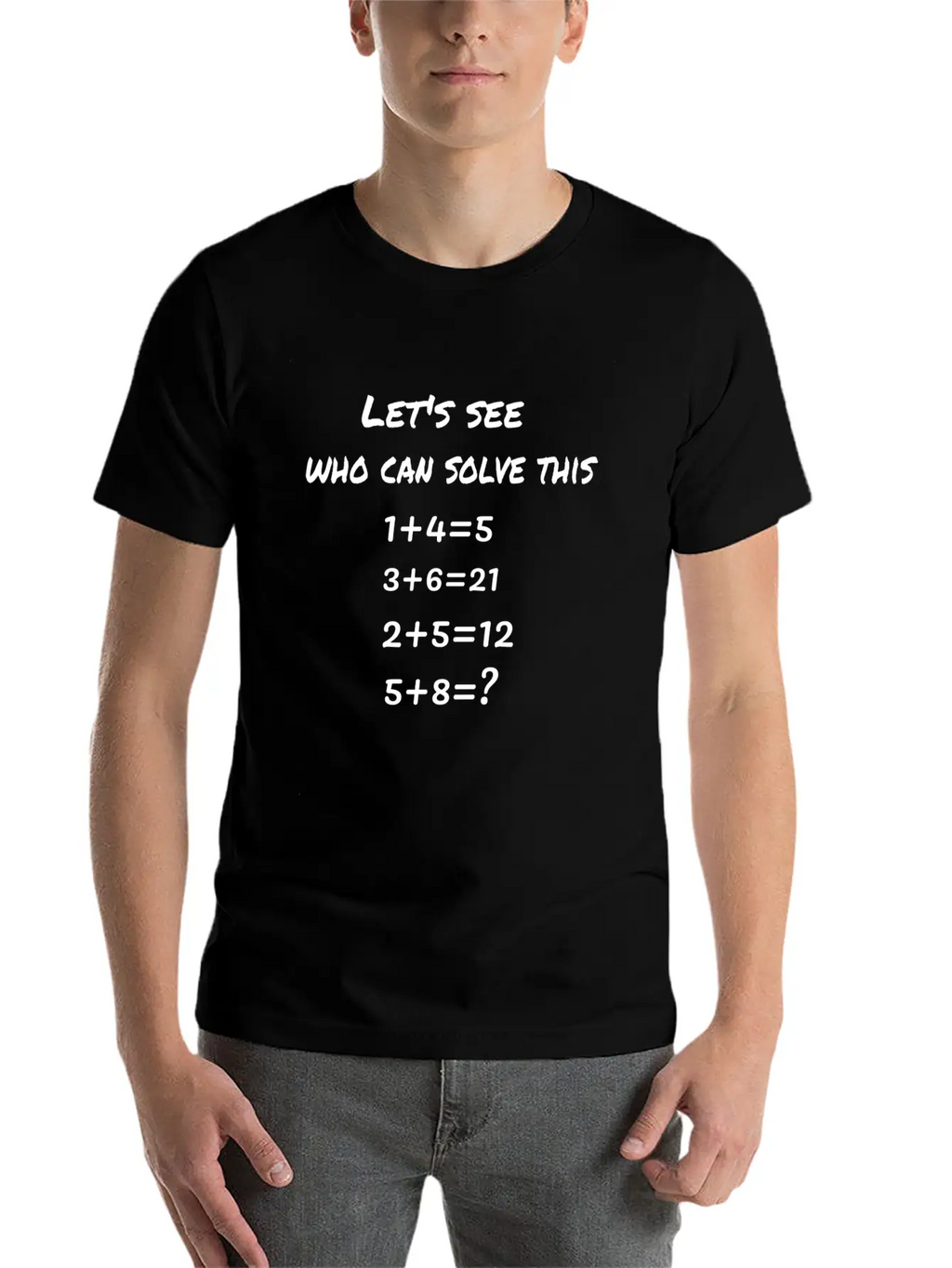 A Number Puzzle Basic Graphic T-Shirt – Daily Comfort In Soft Cotton