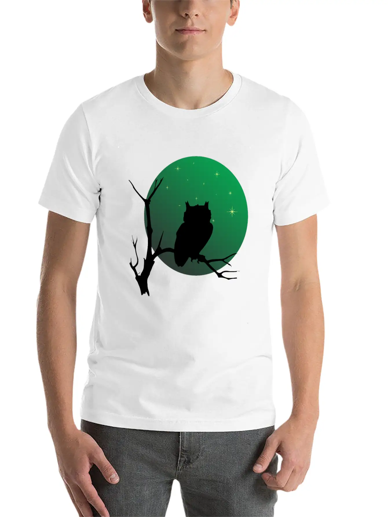 A Owl On The Branch Classic Cotton Tee – Unisex Comfort For Any Season