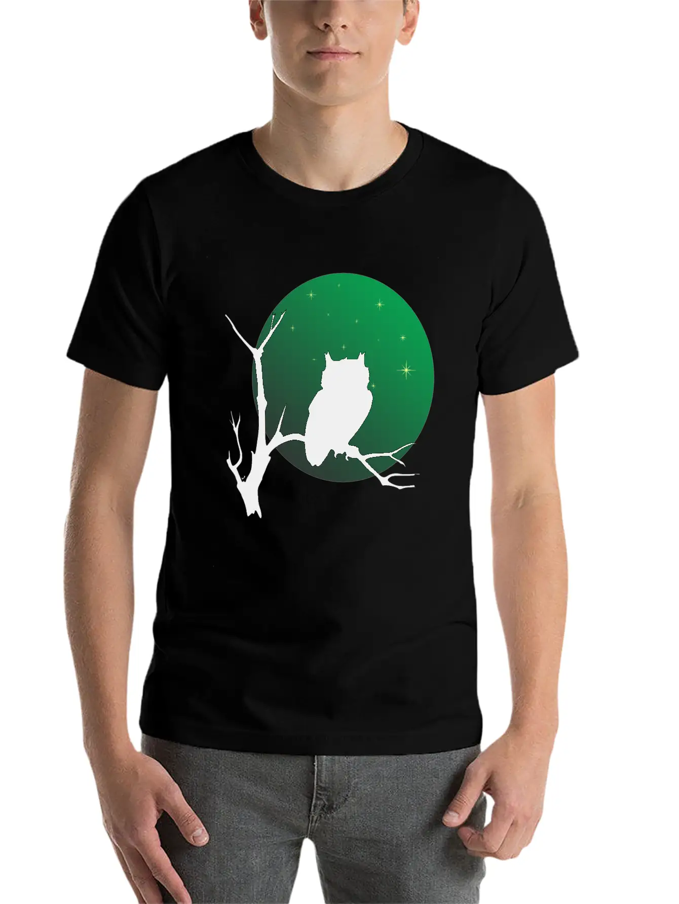 A Owl On The Branch Classic Cotton Tee – Unisex Comfort For Any Season