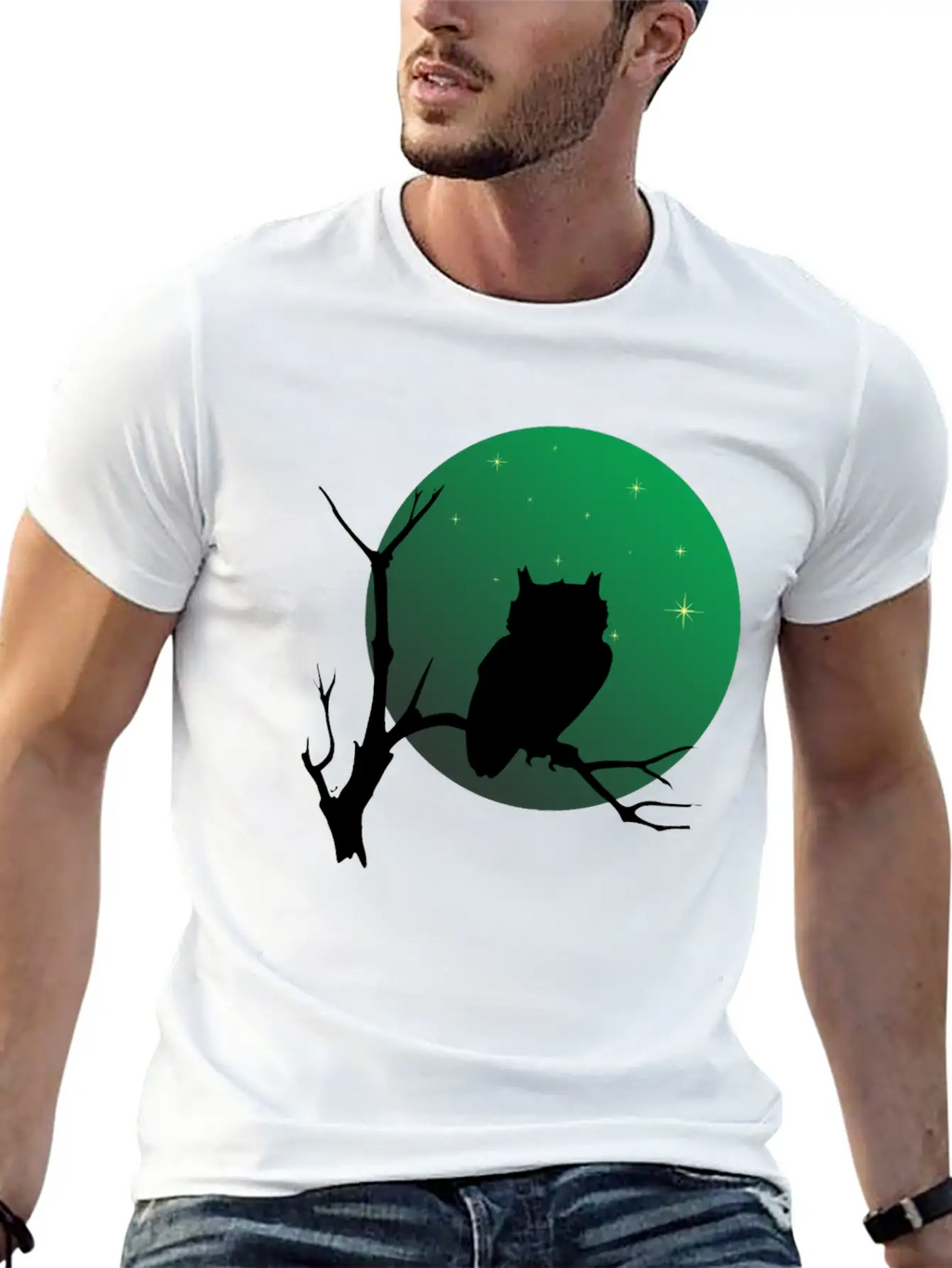 A Owl On The Branch Classic Cotton Tee – Unisex Comfort For Any Season