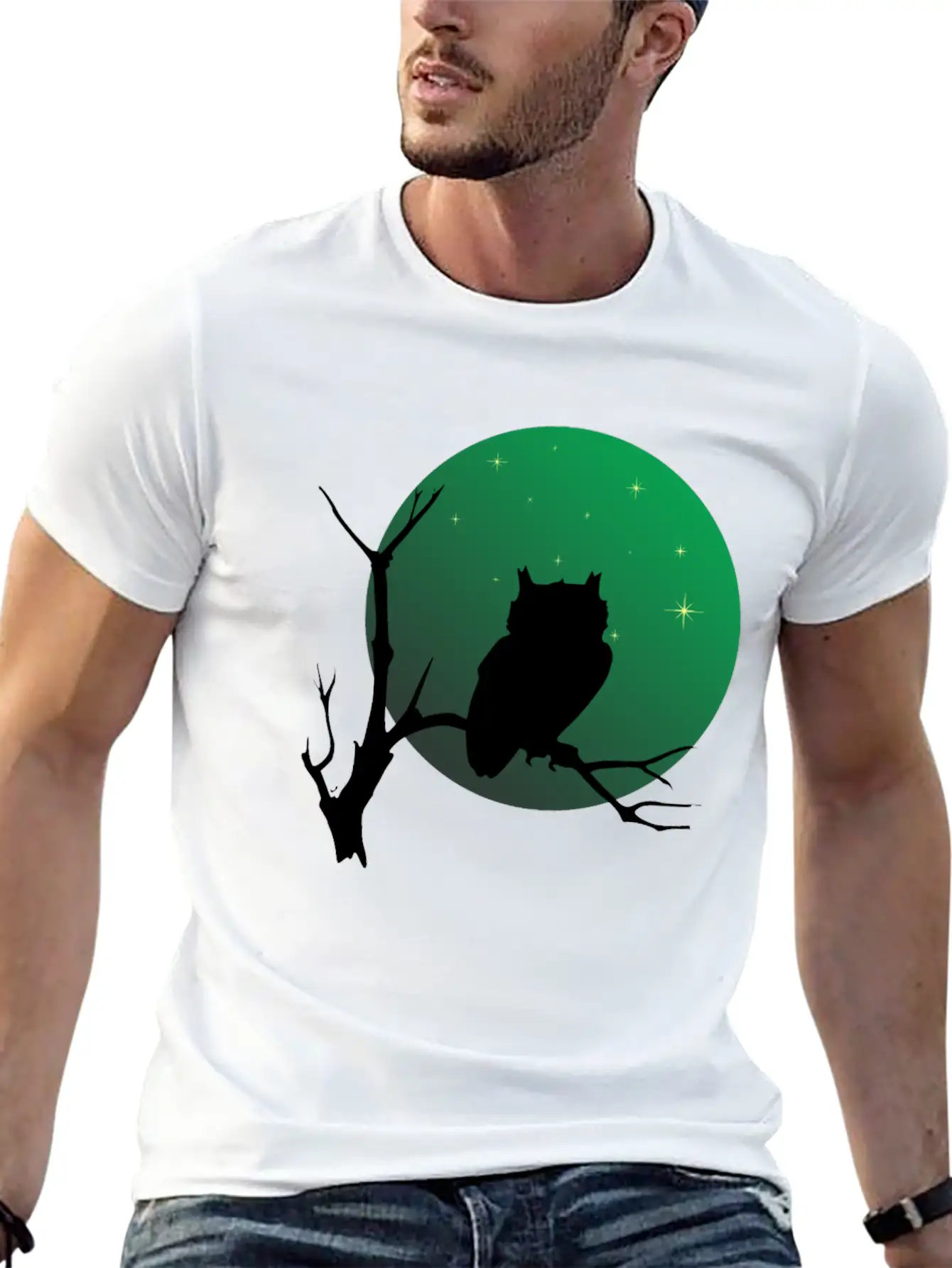 A Owl On The Branch Classic Cotton Tee – Unisex Comfort For Any Season