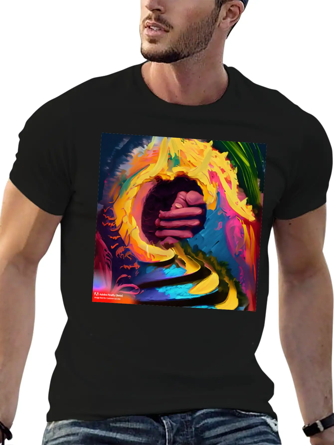 A Piece Of Abstract Art Of A Swirli Unisex Casual T-Shirt – Clean Design For Daily Comfort